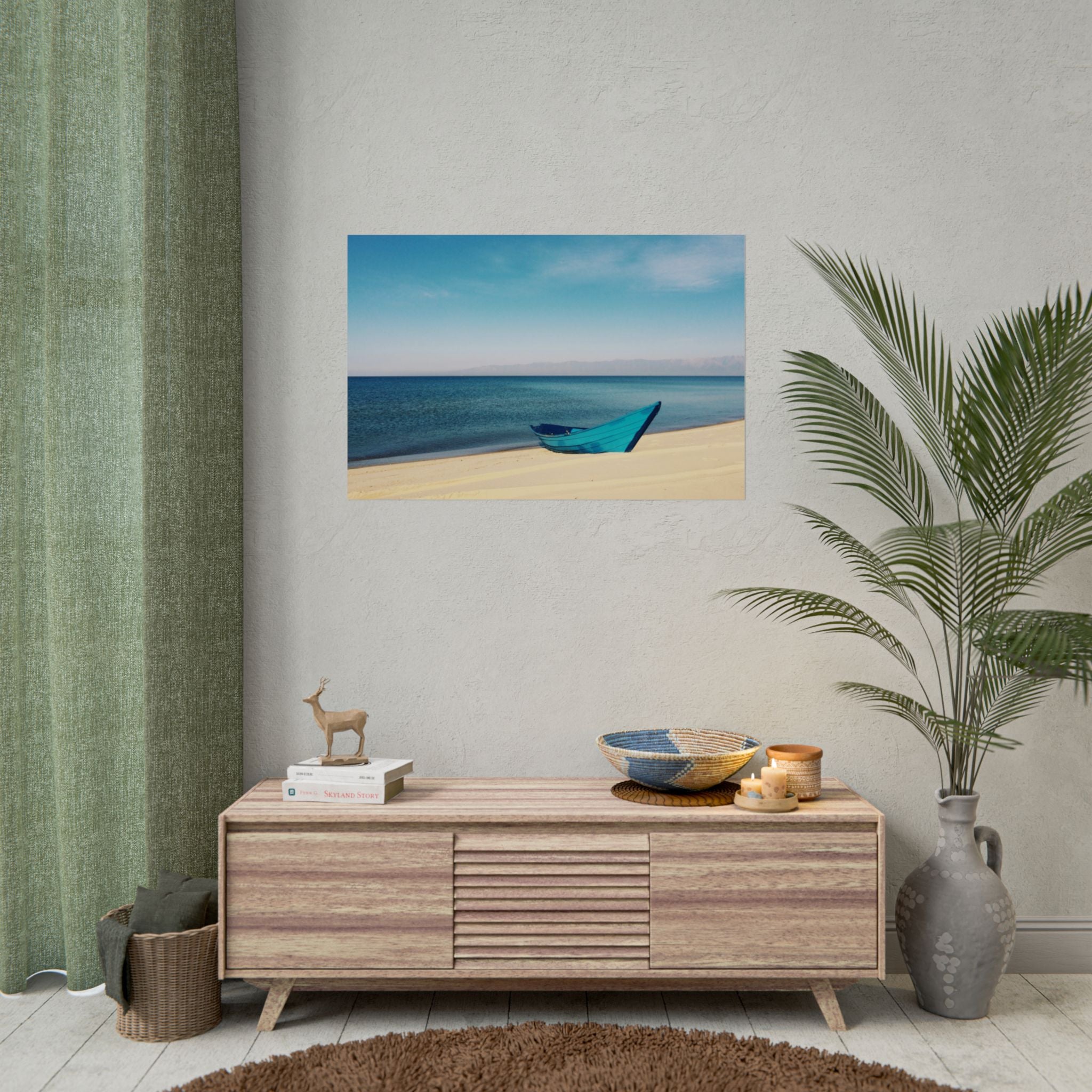 ocean-minimalist-poster-print-beach-wall-art-coastal-photography-blue-ocean-print-sand-landscape-home-office-decoration