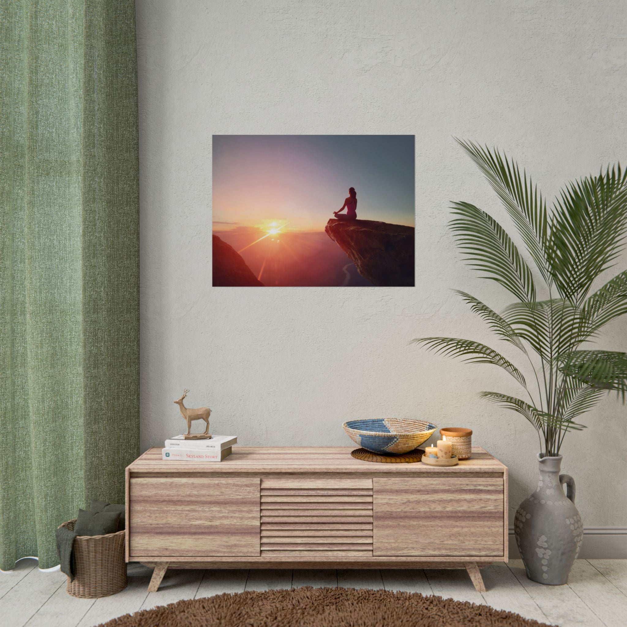 sunset-meditation-poster-yoga-wall-decor-mindfulness-poster-art-print-spiritual-gift-serene-home-decor-rolled-posters