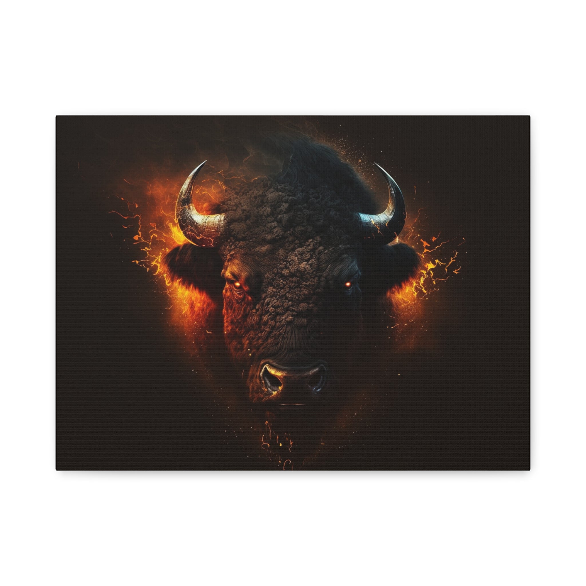 canvas-print-bison-art-wall-decor-buffalo-gift-wildlife-home-decoration-western-bison-painting-nature-lover-gift-farm-house-w