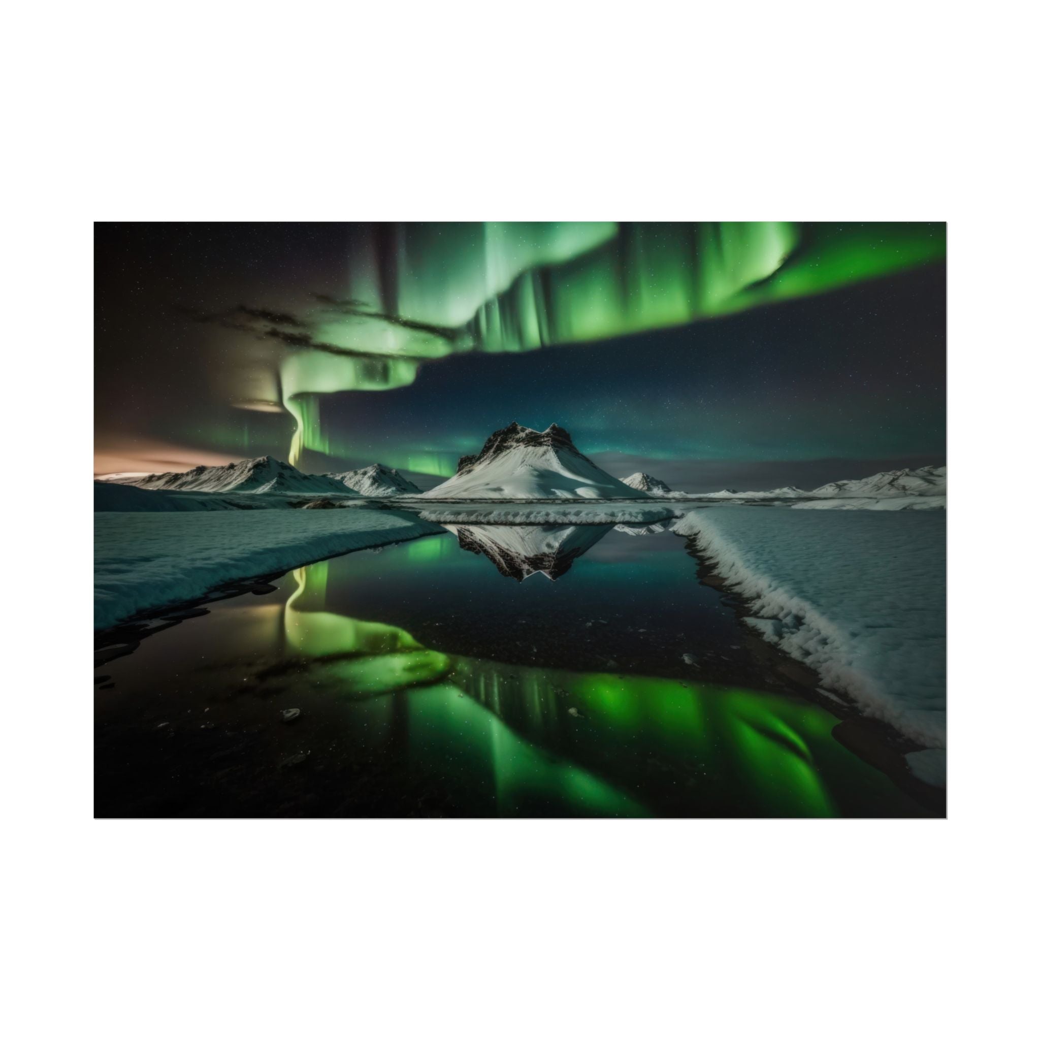 Aurora Borealis Poster Wall Art Print, Scenery Northern Lights,  Home Decor, Starry Night Photography, Housewarming Gifts