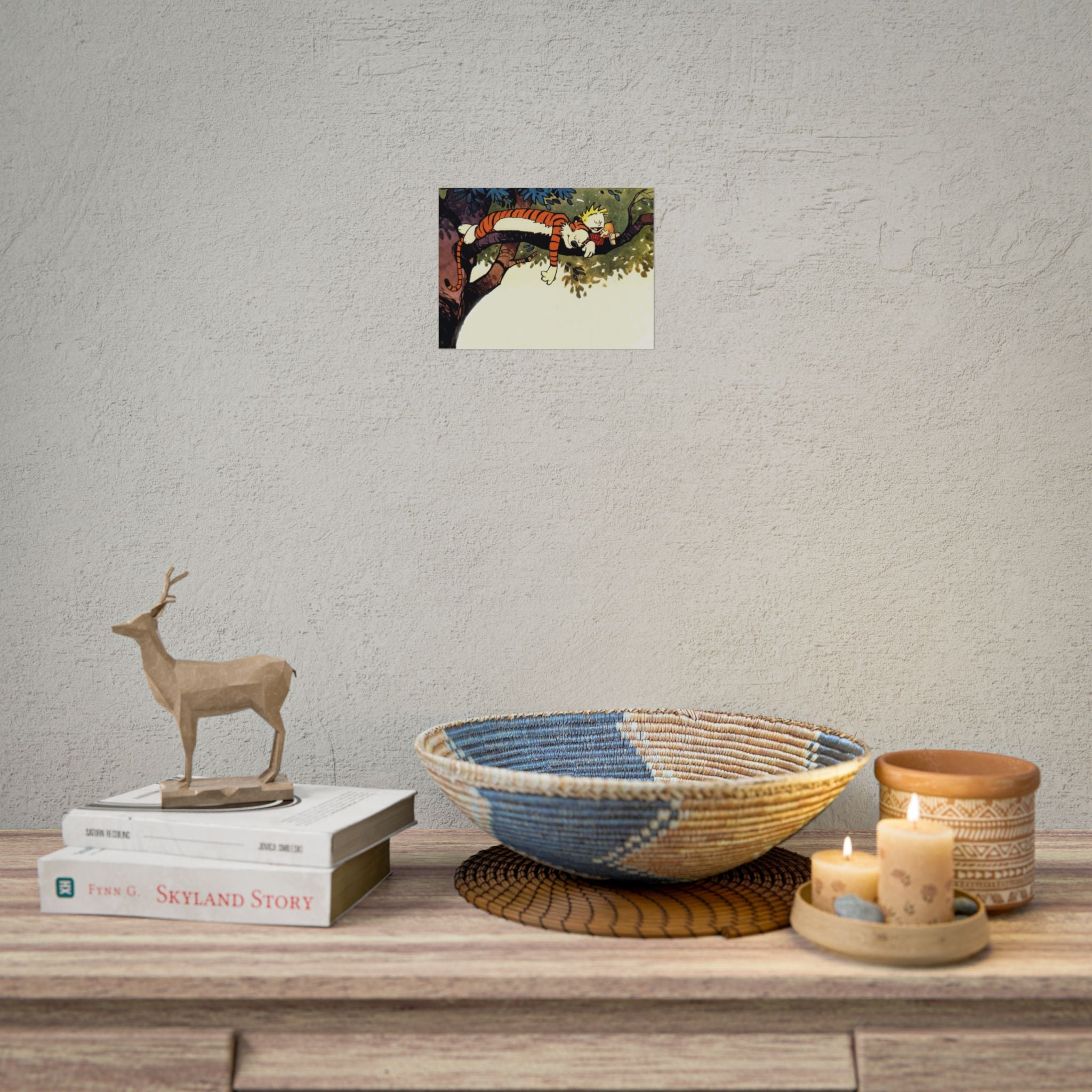 Calvin and Hobbes Poster Wall Art - Nostalgic Cartoon Wall Decor - Unique Birthday Gift for Fans - Timeless Comic Book Art