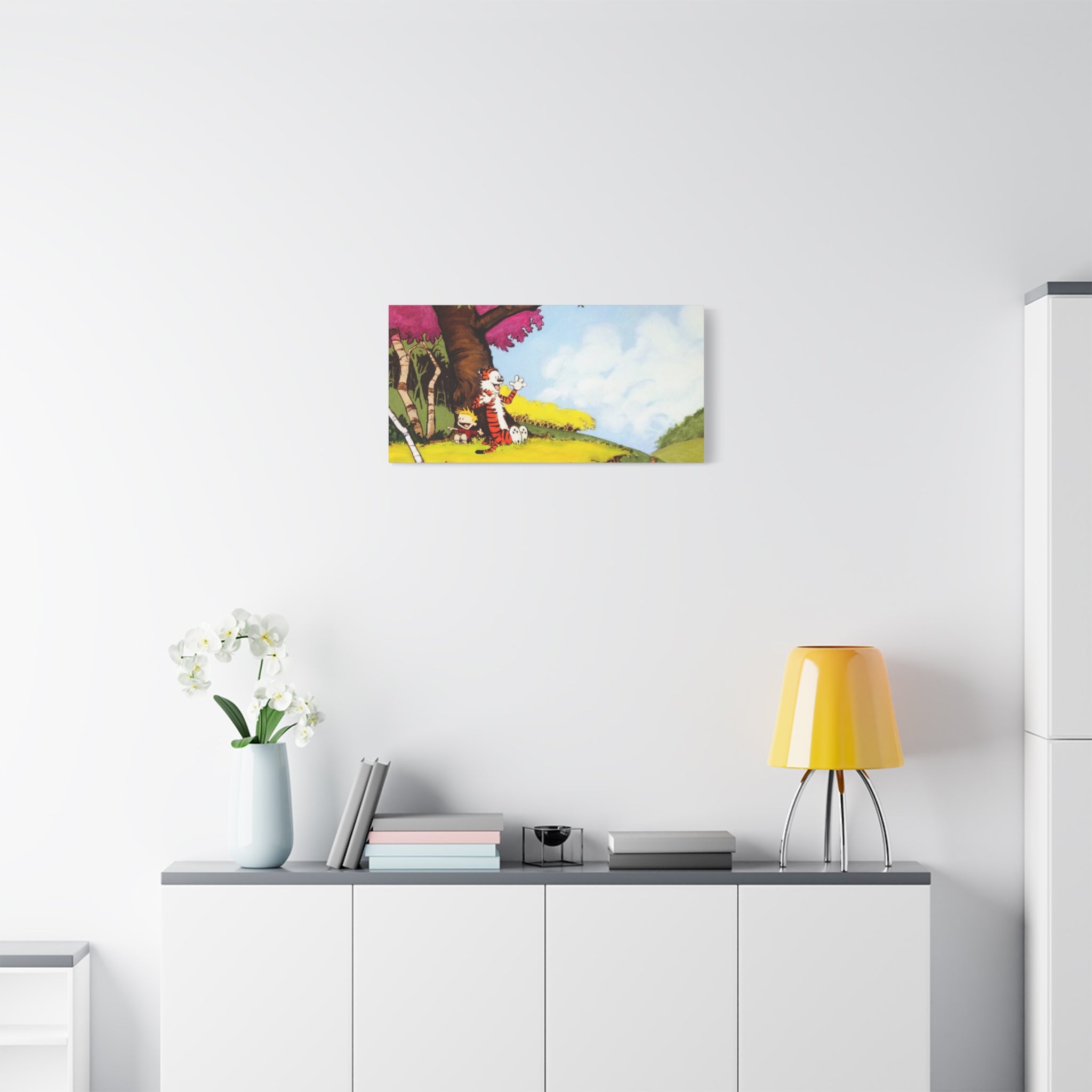 Calvin and Hobbes Canvas Wall Art - Nostalgic Comic Strip Poster for Kids Room & Nursery Room Decor - Adventure Theme Print