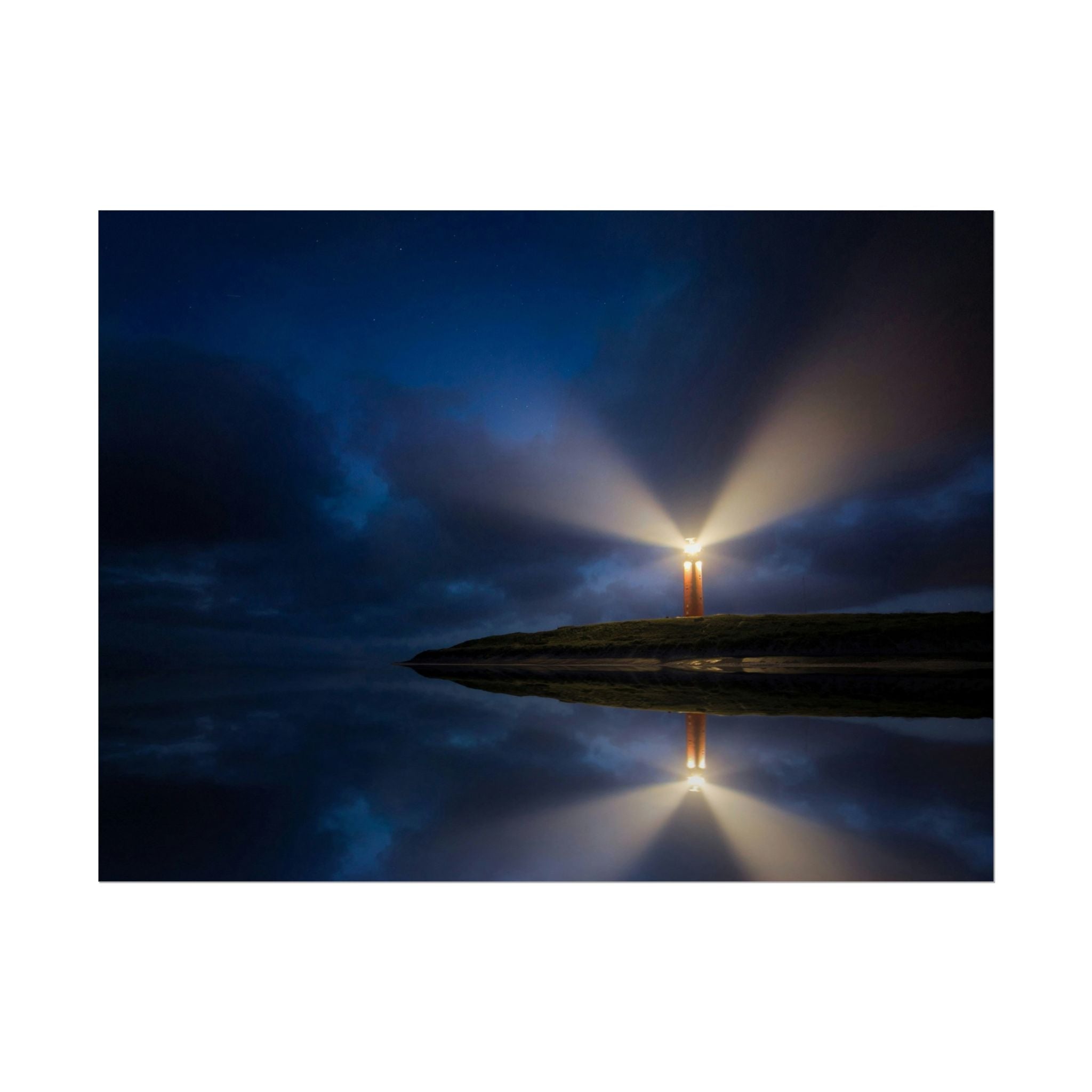 lighthouse-on-rock-poster-wall-art-coastal-wall-decor-nautical-decor-beach-house-decoration-seaside-wall