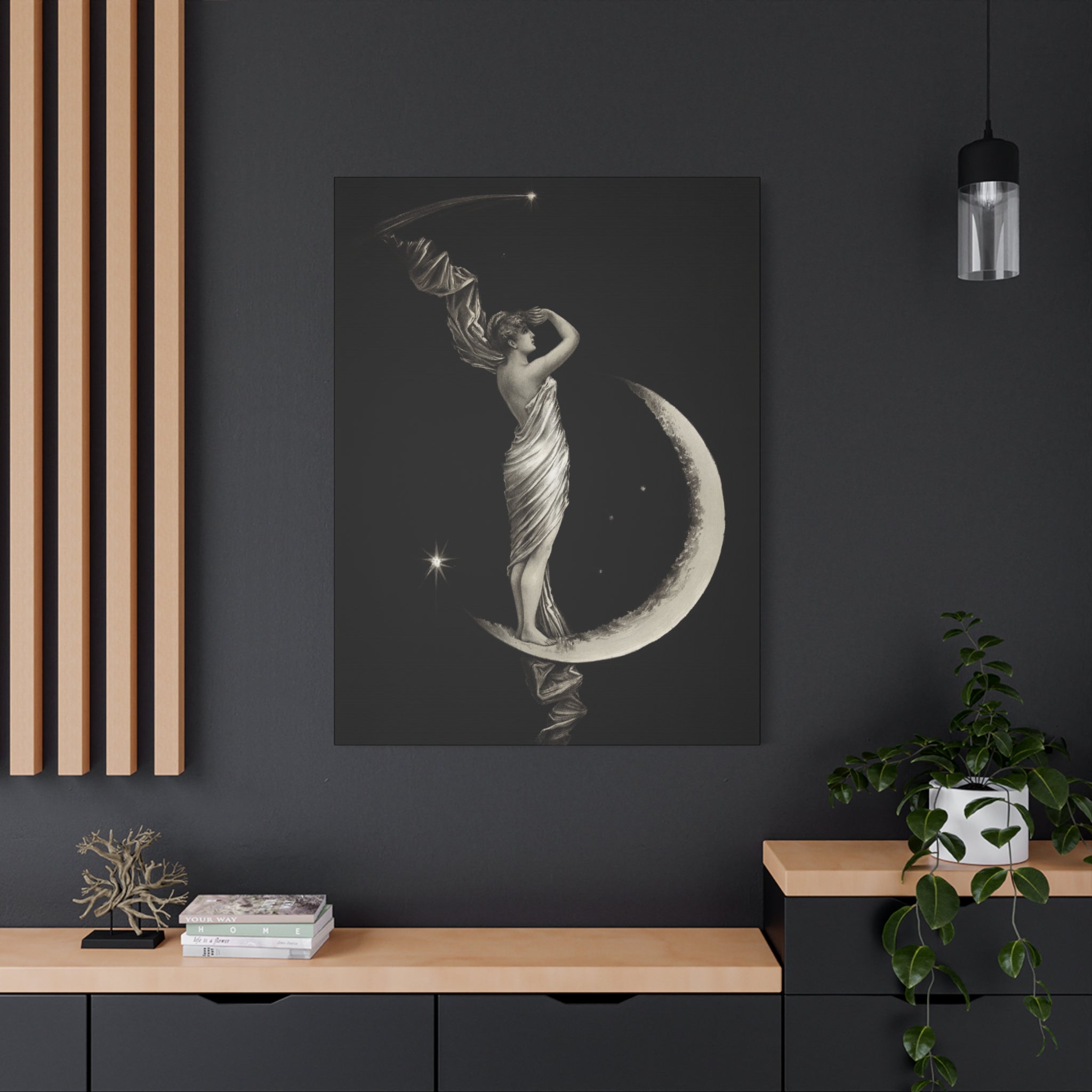 canvas-print-the-universal-favorite-1889-by-geo-h-walker-black-and-white-retro-art-moon-decor-comet-art-matte-canvas