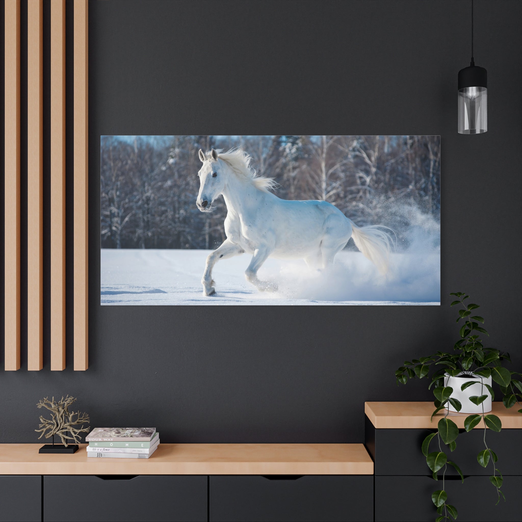 canvas-print-white-horse-winter-wall-art-home-decor-nature-decor-matte-stretched-canvas-alternative-horse-wall-decor-wildlife