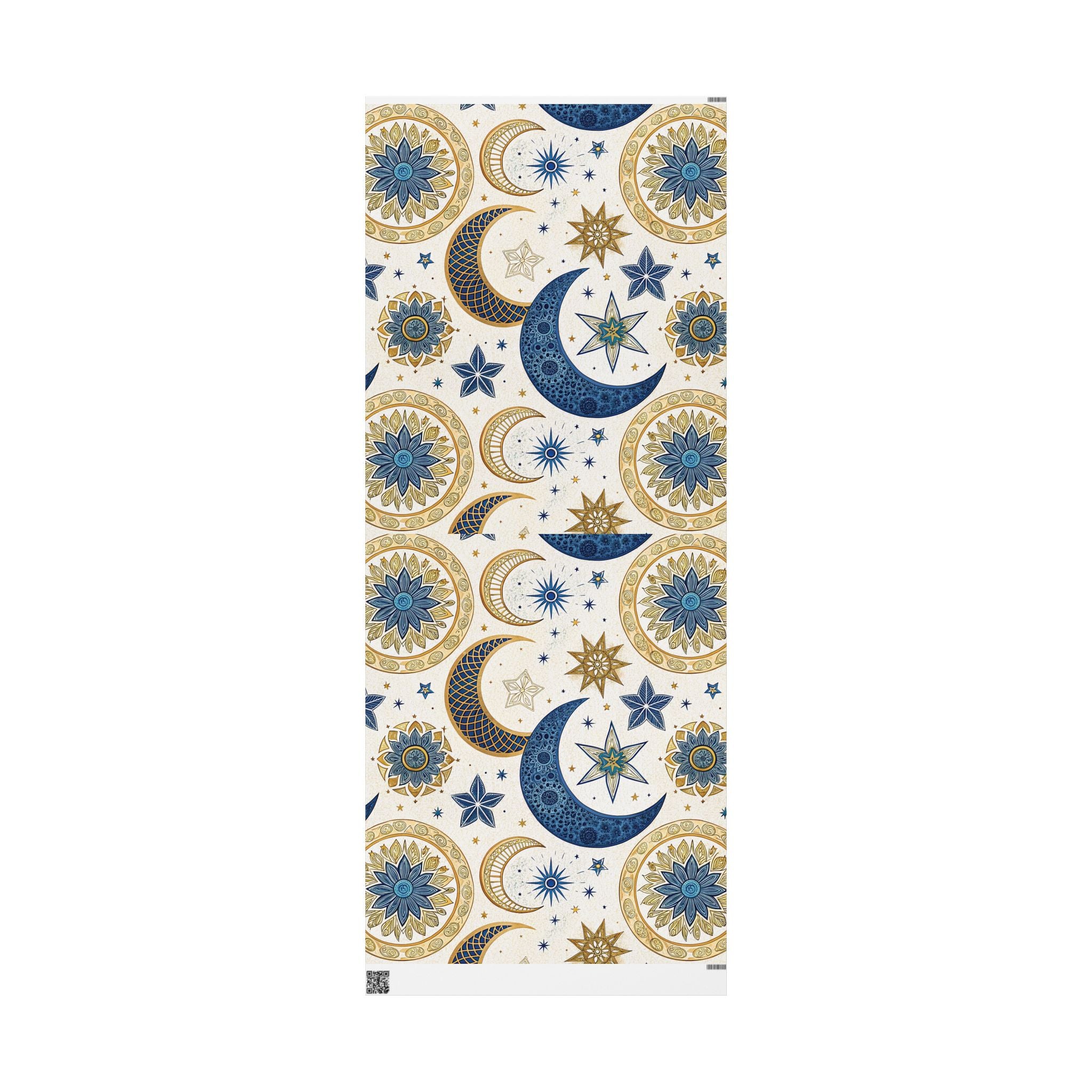 ramadan-night-wrapping-papers-islamic-crescent-moon-gift-wrap-mosque-silhouette-eid-holiday-supplies-festive-present-packagin