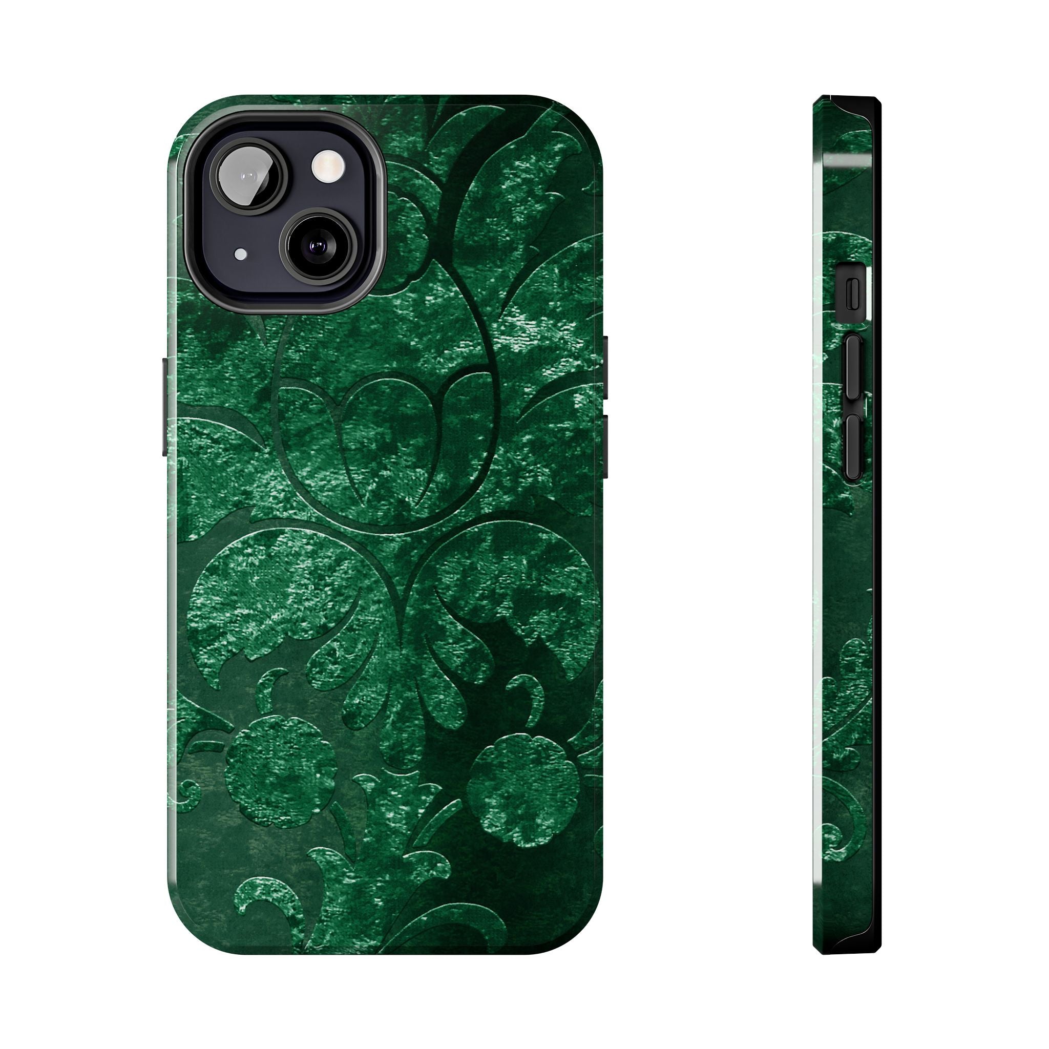 embossed-emerald-velvet-tough-iphone-case-protective-iphone-cover-heavy-duty-iphone-case-rugged-phone-case-durable-smartphone