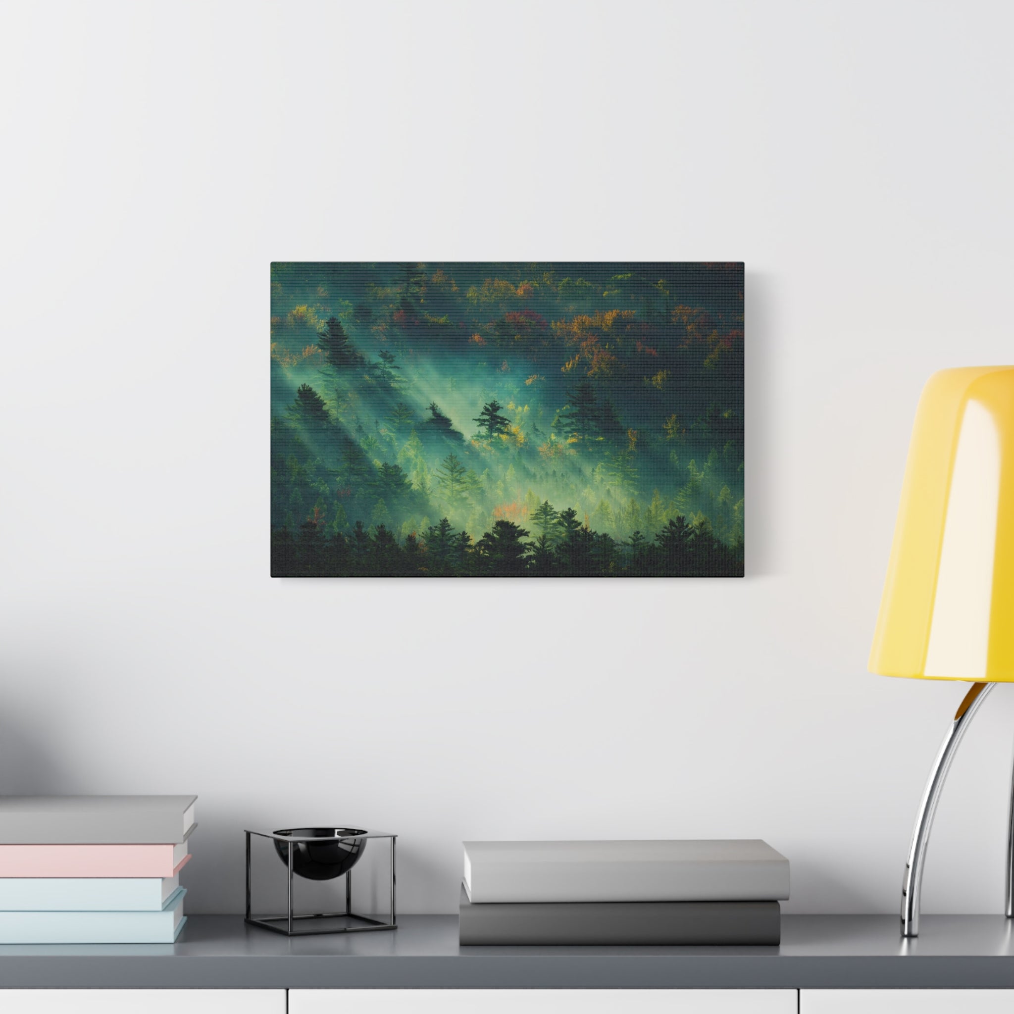 canvas-print-foggy-forest-nature-mist-wall-art-matte-stretched-canvas-landscape-scenery-woods-decor-nature-lover-gift-rustic-