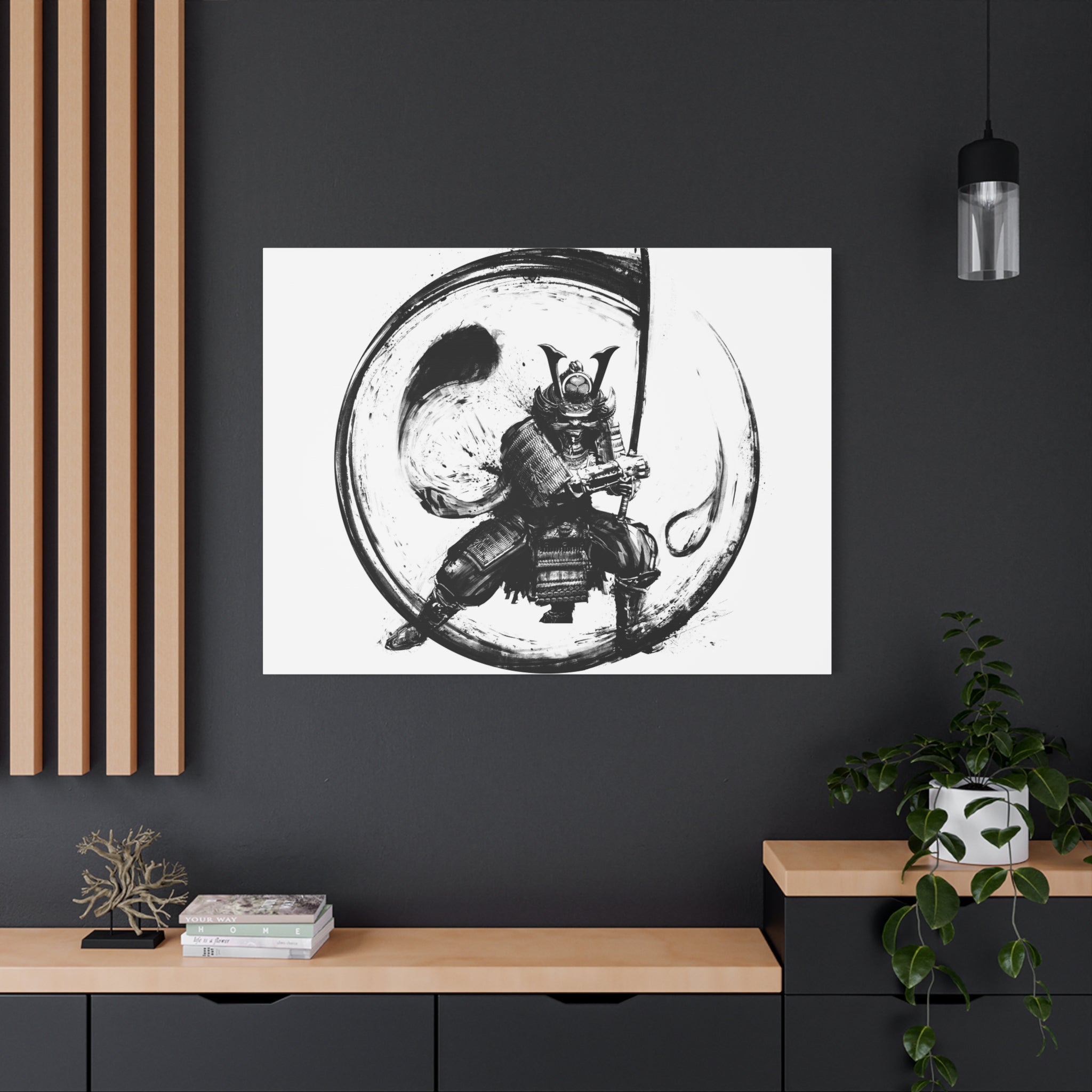 canvas-wall-art-japanese-samurai-ying-yang-katana-oni-mask-black-and-white-home-decor-zen-wall-hanging-asian-art-samurai-swor