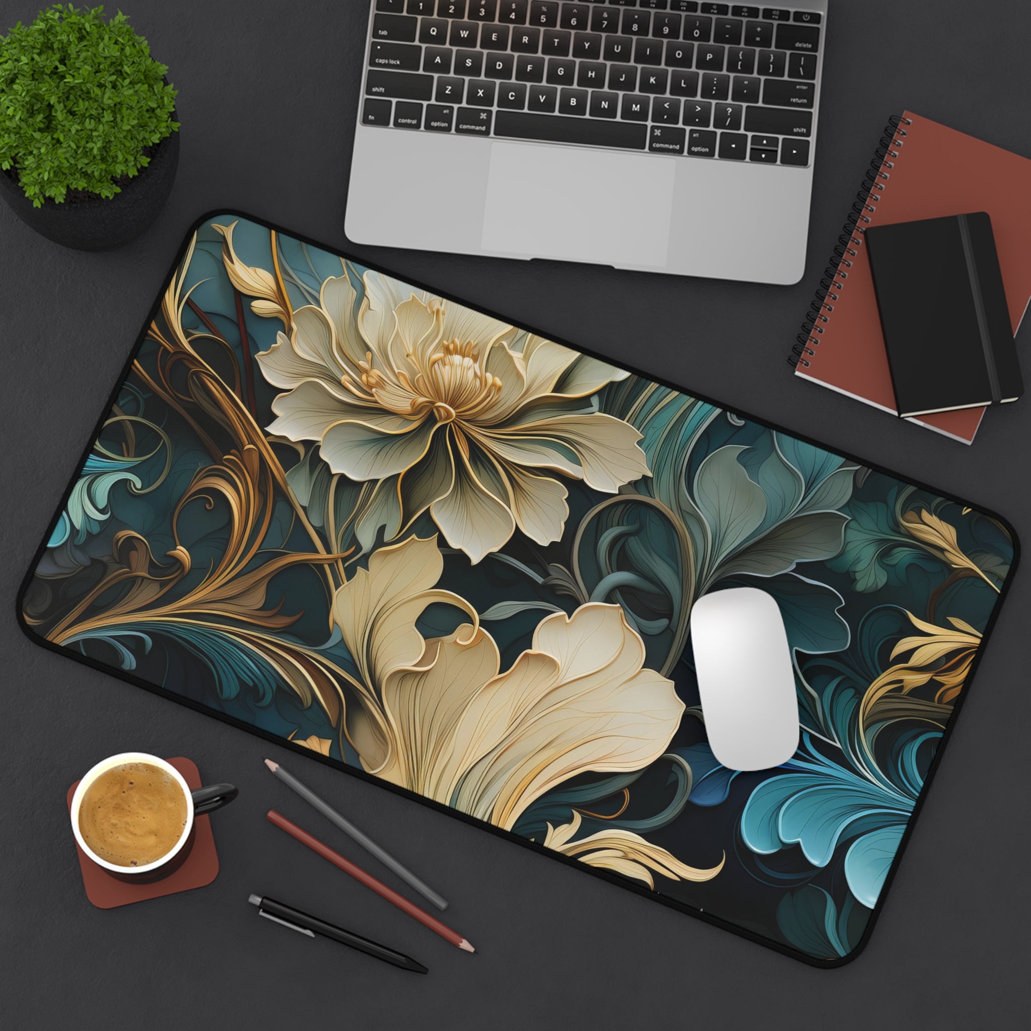 textured-art-nouveau-yellow-blue-floral-desk-pad-large-mouse-pad-for-computer-elegant-vintage-workspace-decor-non-slip