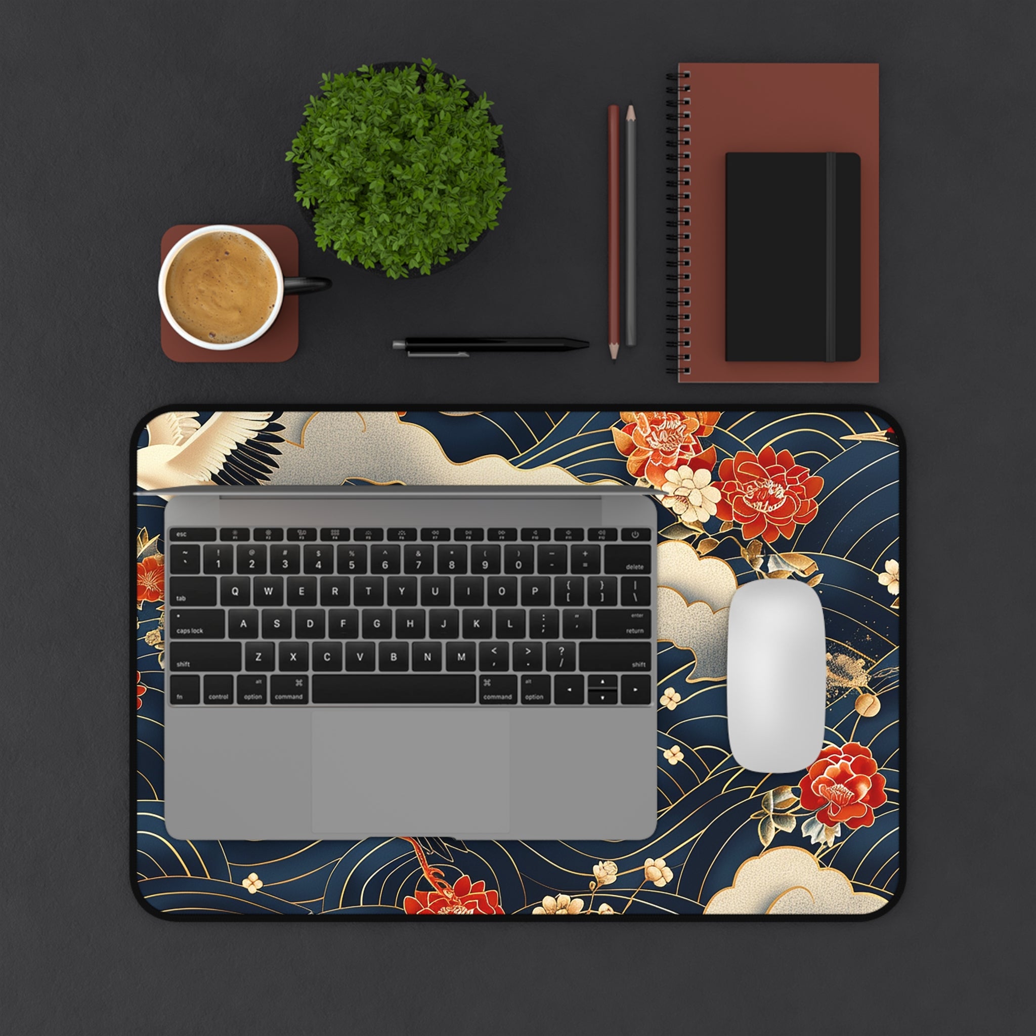 japanese-cranes-art-desk-mat-mousepad-desk-pad-for-home-office-asian-crane-design-gift-for-bird-lovers-office-decor-work-from