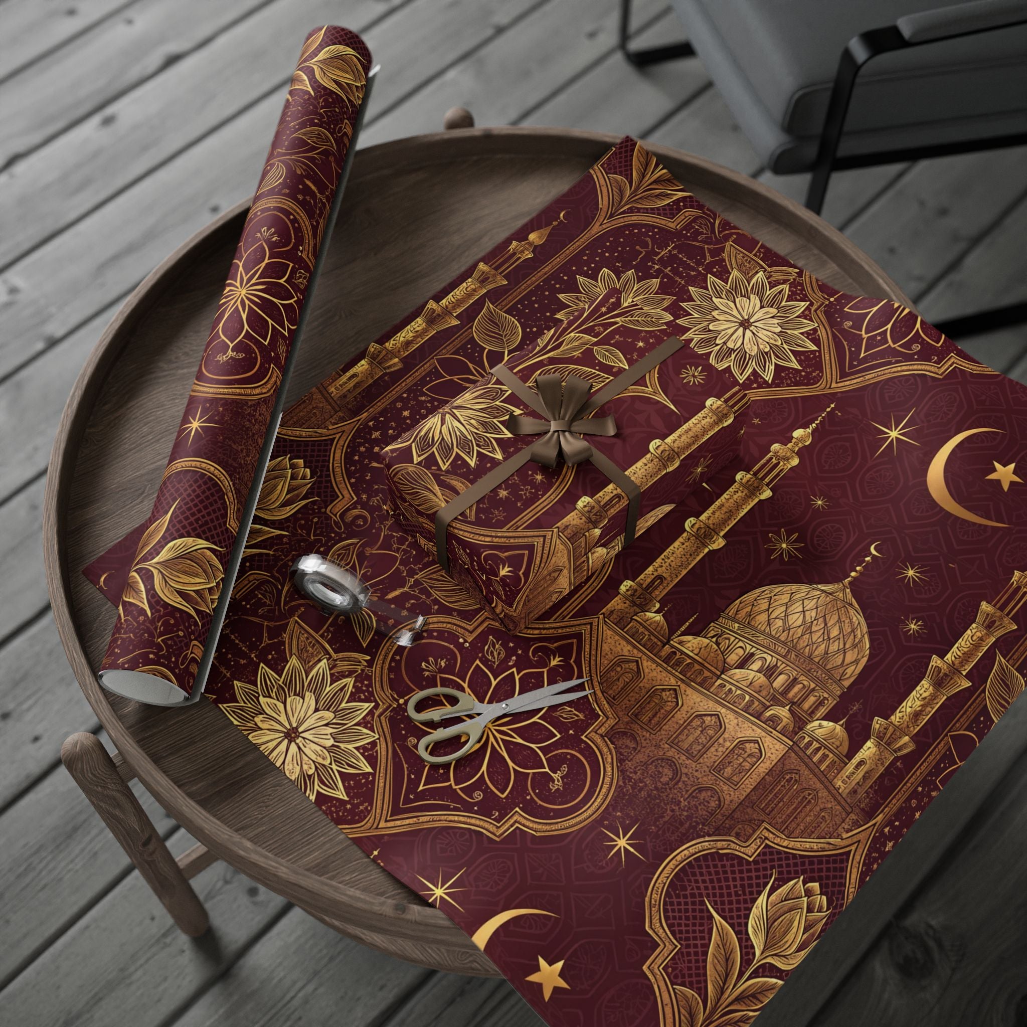 ramadan-night-wrapping-papers-islamic-celestial-gift-wrap-mosque-silhouette-eid-holiday-supplies-festive-present-packaging-re