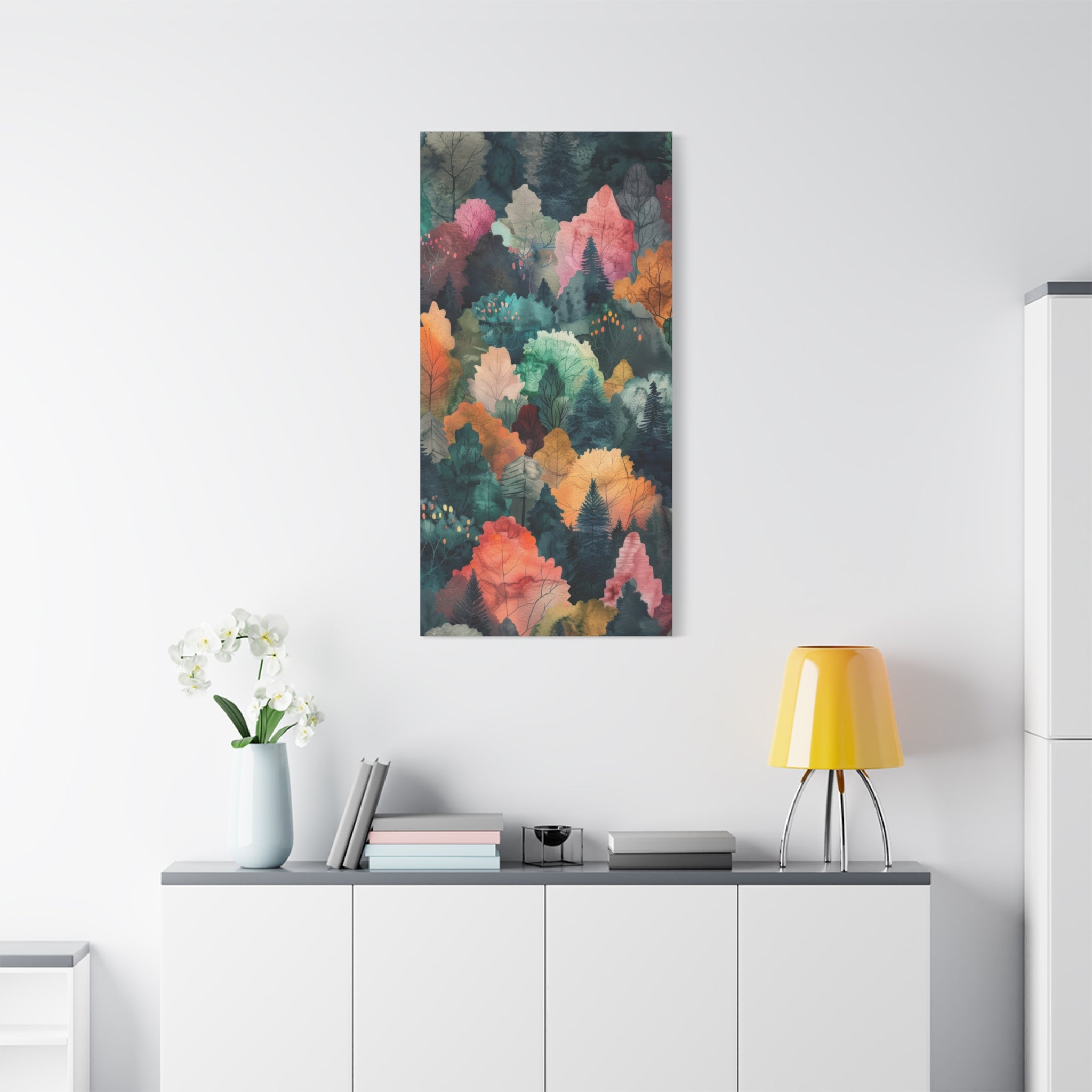 canvas-wall-art-autumn-watercolor-decor-fall-decor-pastel-colors-nature-decor-fall-canvas-wall-art-matte-canvas