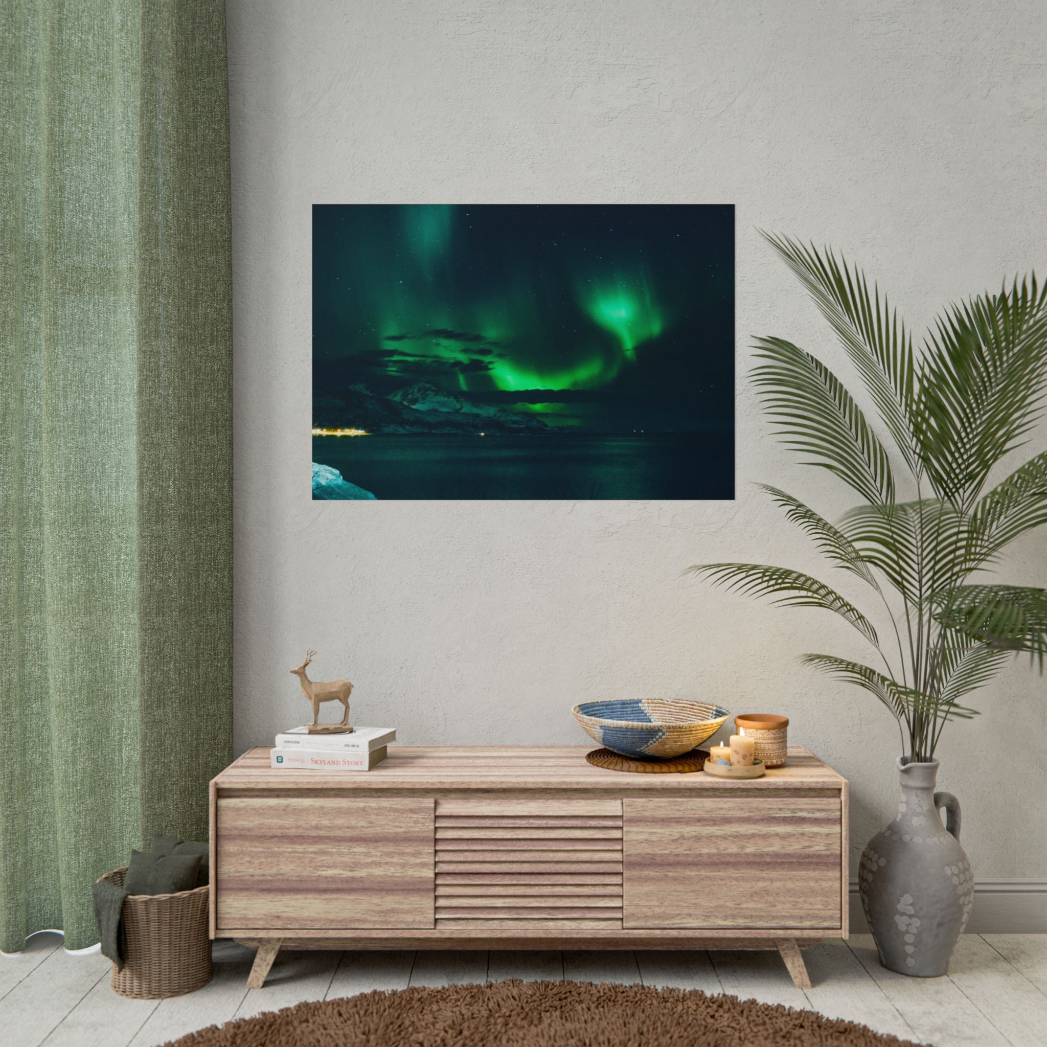 panoramic-aurora-borealis-poster-print-fine-wall-art-large-poster-colorful-northern-lights-wall-decor
