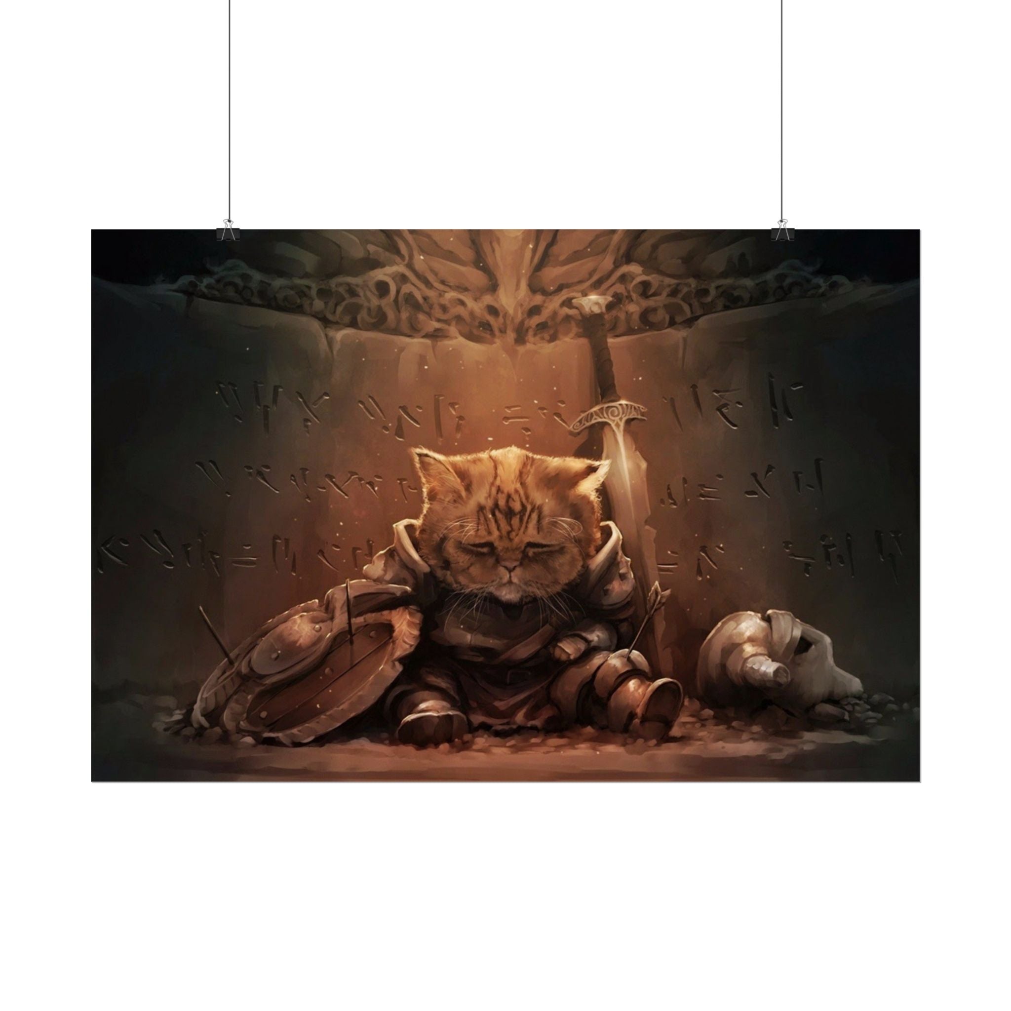 the-elder-scrolls-skyrim-cat-poster-wall-art-viking-warrior-cat-game-poster-print-room-decor-gaming-wall-art-s