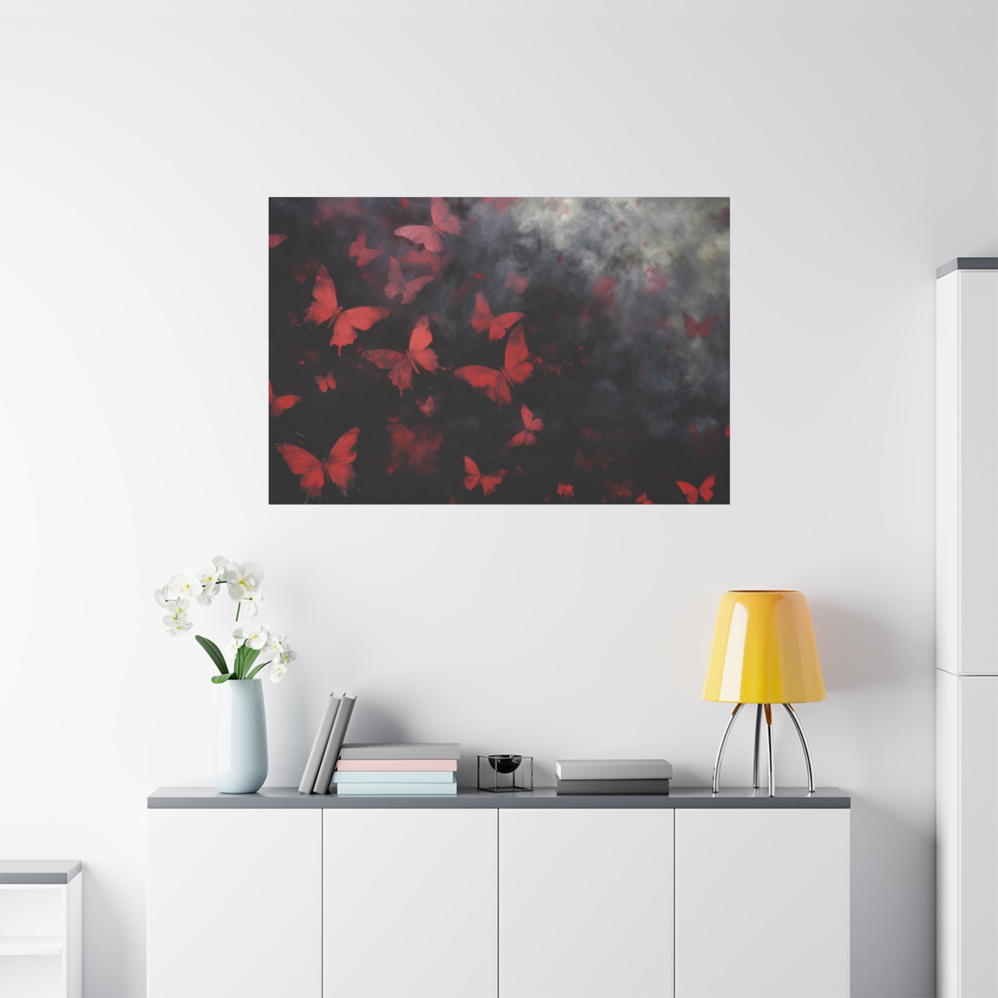 canvas-print-red-butterfly-brush-strokes-elegant-living-room-decor-housewarming-gift-canvas-wall-art-abstract-paintings