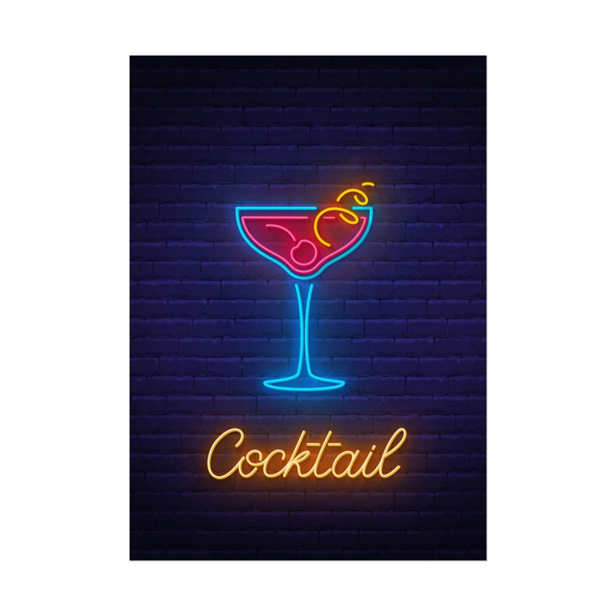 cocktail-neon-martini-poster-wall-art-decor-large-poster-artwork-cocktail-print-bar-decor-kitchen-wall-art