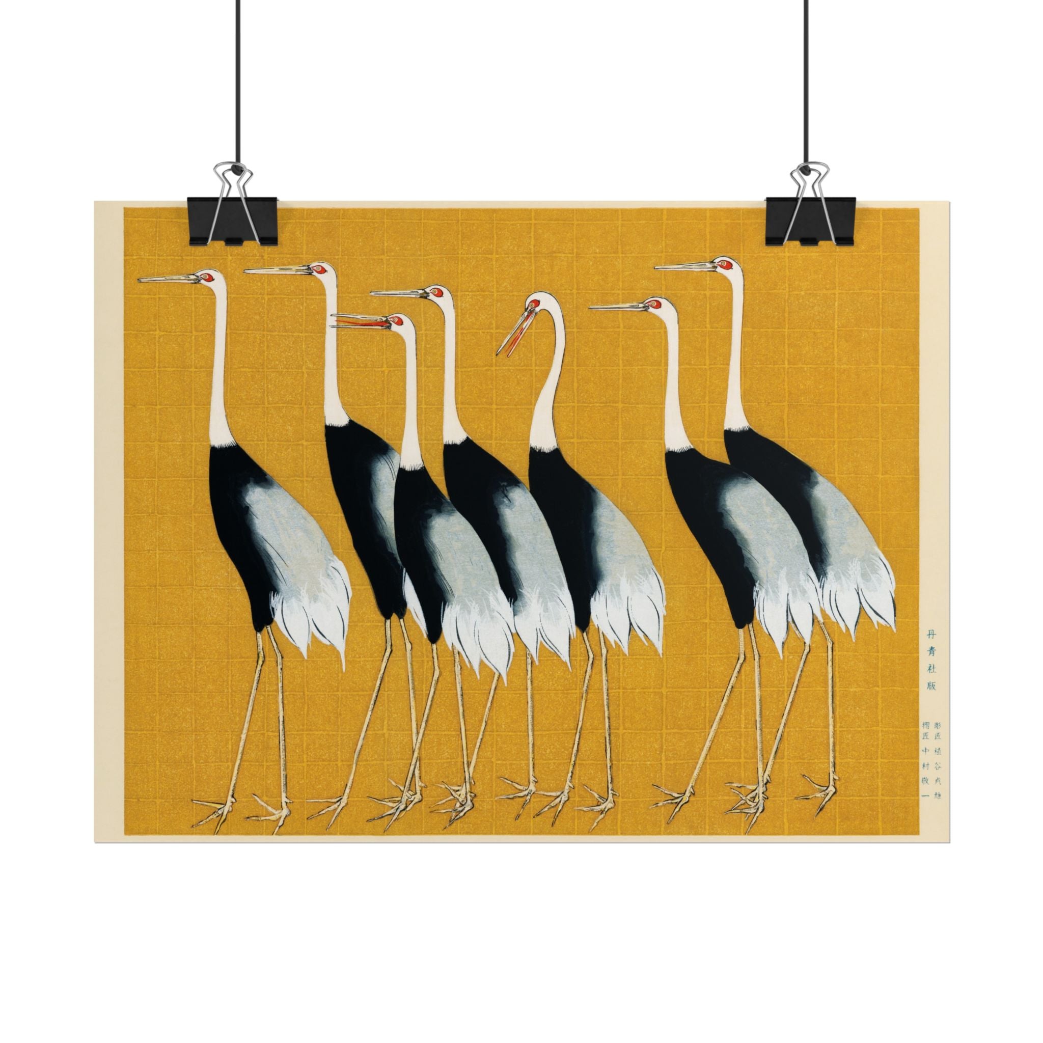 Japanese Red Crown Crane Poster Wall Art, Home Decor, Housewarming Gift, Poster Print, Japanese Poster Wall Decor