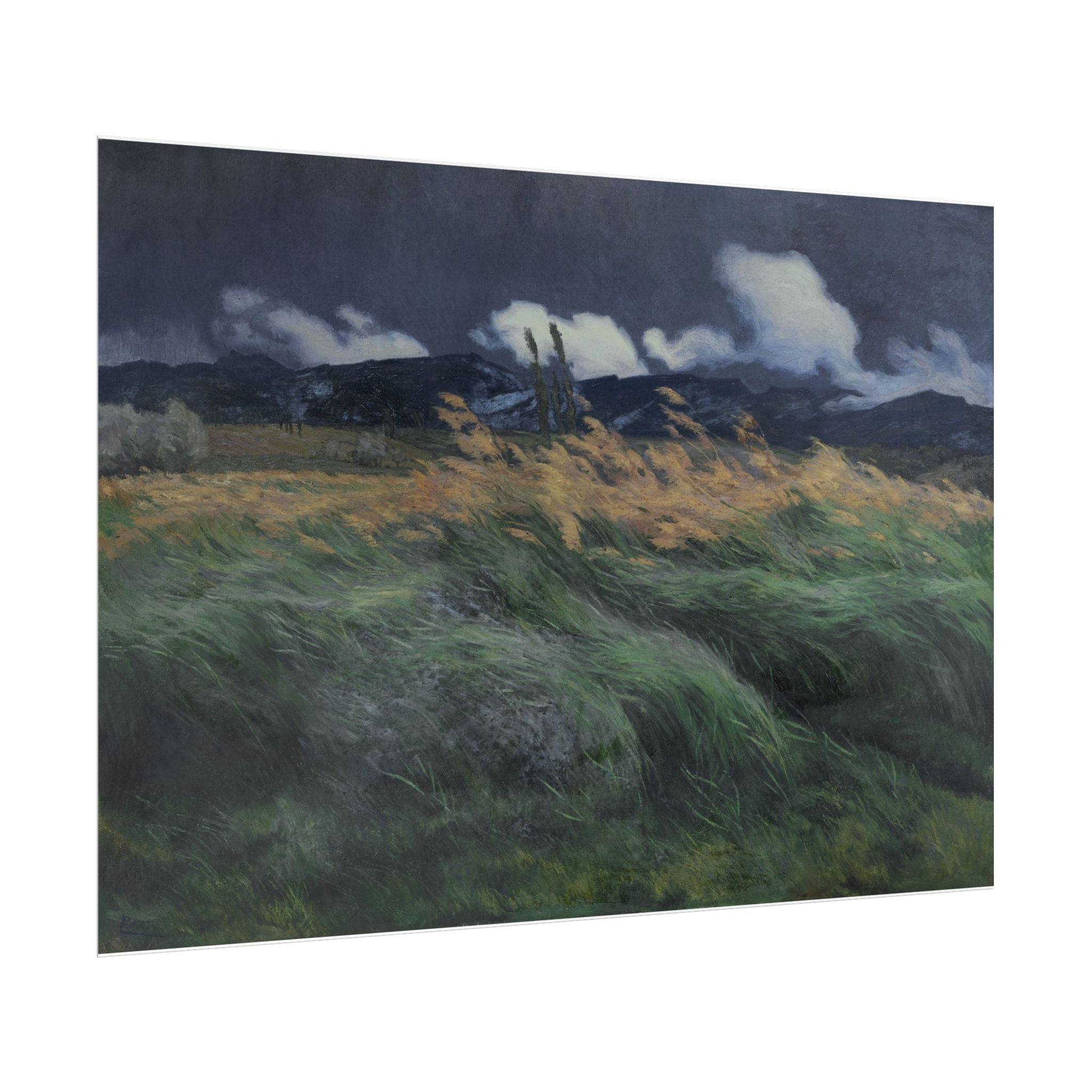 Louis Patru Poster Print, Fields Art Print, Fields Landscape Painting, Rustic Canvas Wall Art, Farmhouse Wall Decor, Landscape Print