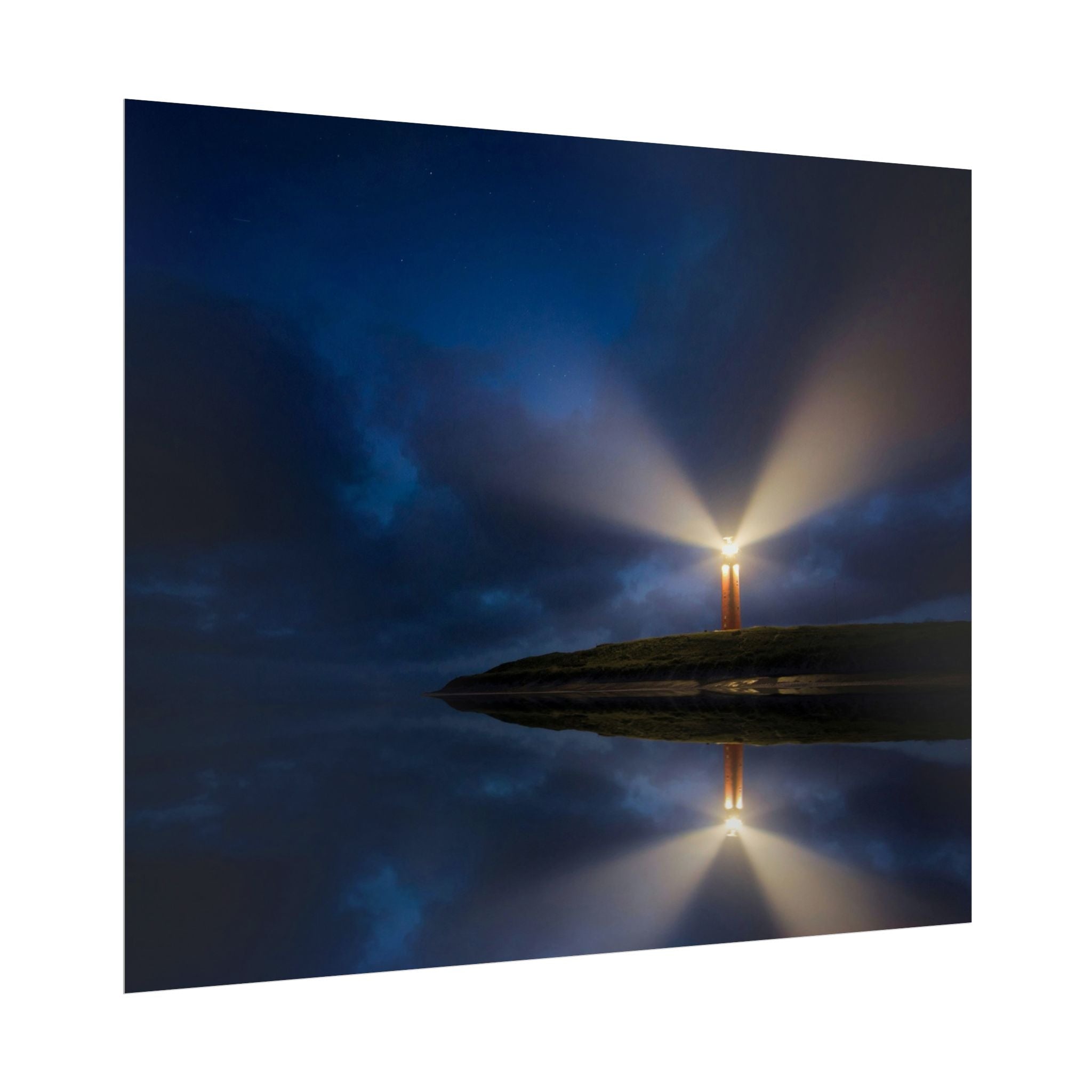 lighthouse-on-rock-poster-wall-art-coastal-wall-decor-nautical-decor-beach-house-decoration-seaside-wall