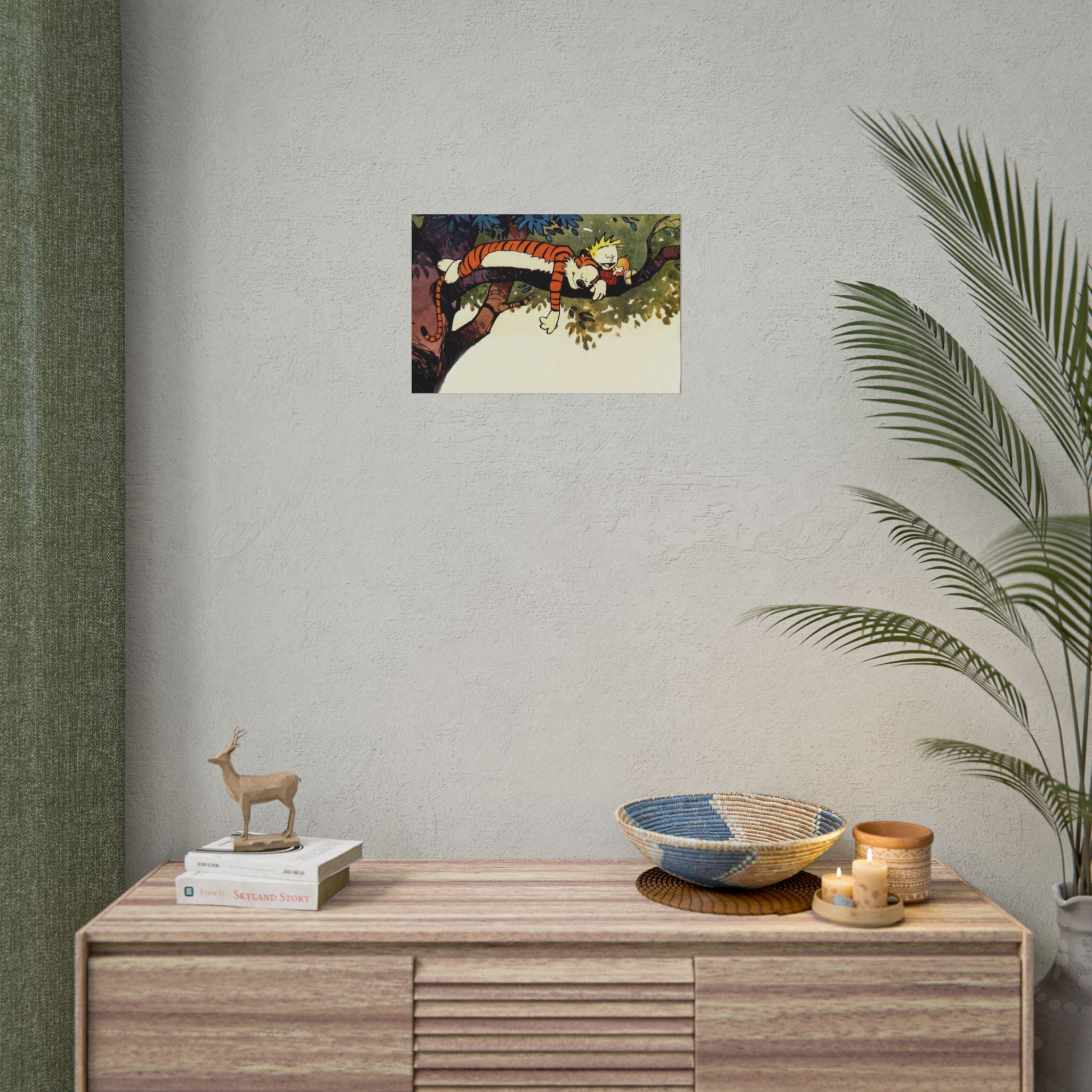 Calvin and Hobbes Poster Wall Art - Nostalgic Cartoon Wall Decor - Unique Birthday Gift for Fans - Timeless Comic Book Art