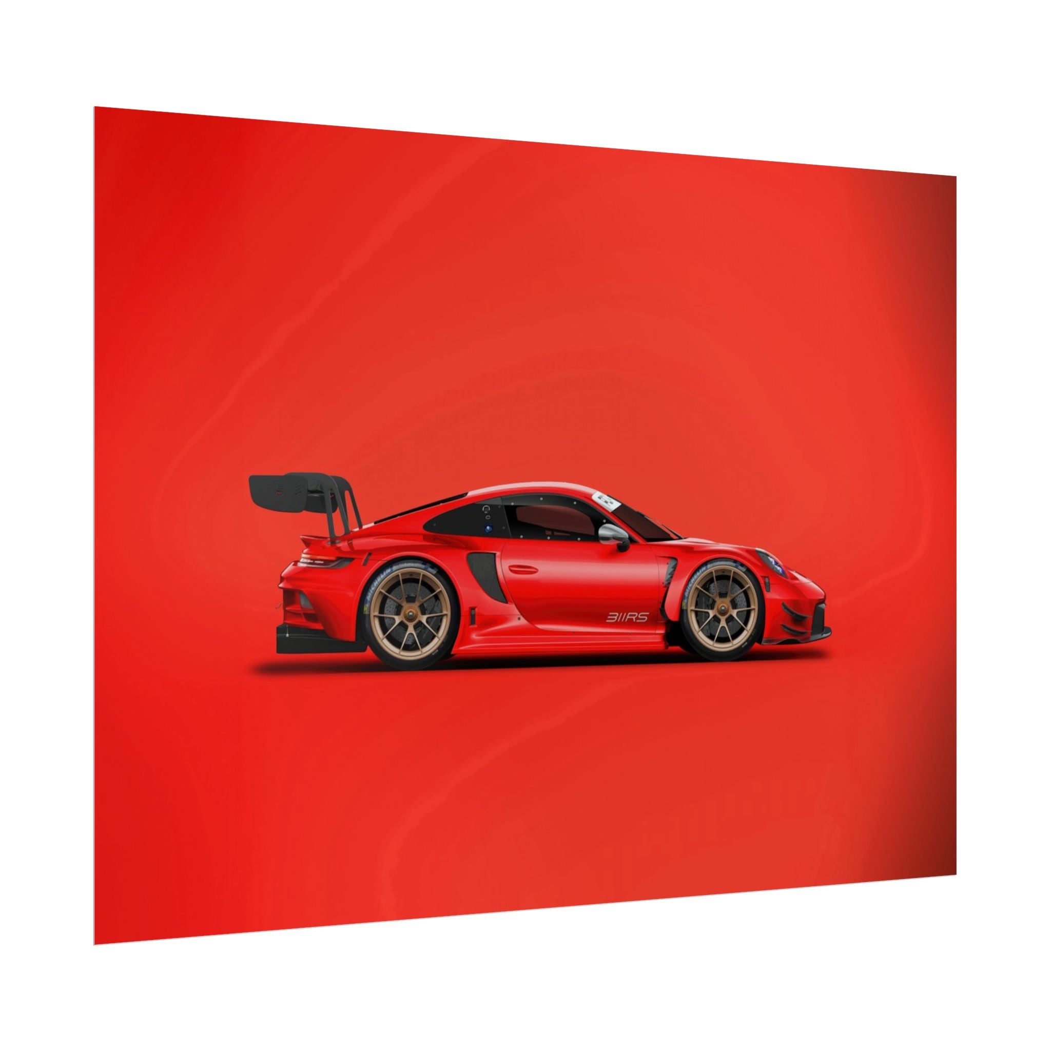 poster-print-wall-art-porsche-911-red-gt3r-red-supercar-poster-porsche-decor-rolled-poster-wall-art-hypercars-wall-decor