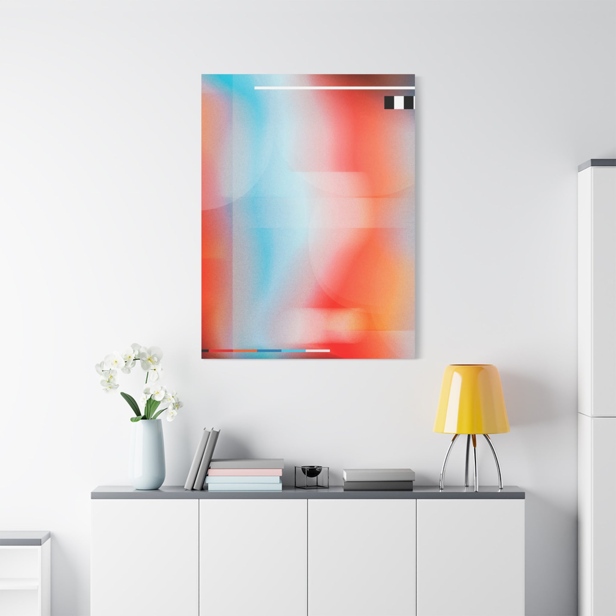 canvas-print-abstract-orange-retro-colorful-home-decor-wall-art-stretched-matte-canvas-living-room-decor-unique-gift-idea