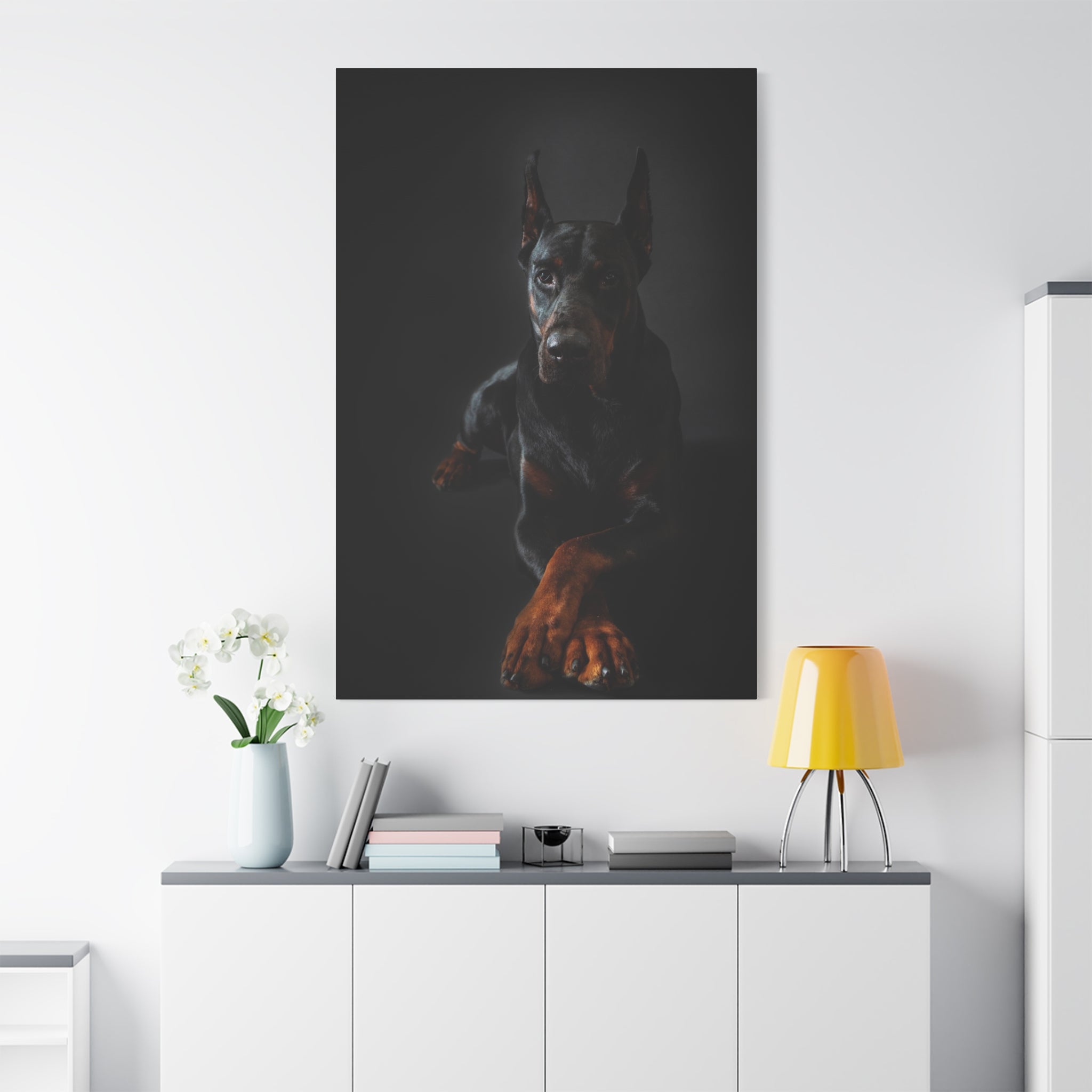 canvas-print-doberman-dog-wall-art-home-decor-office-decor-stretched-matte-canvas-1-25-gift-for-dog-lovers-animal-artwork-pet