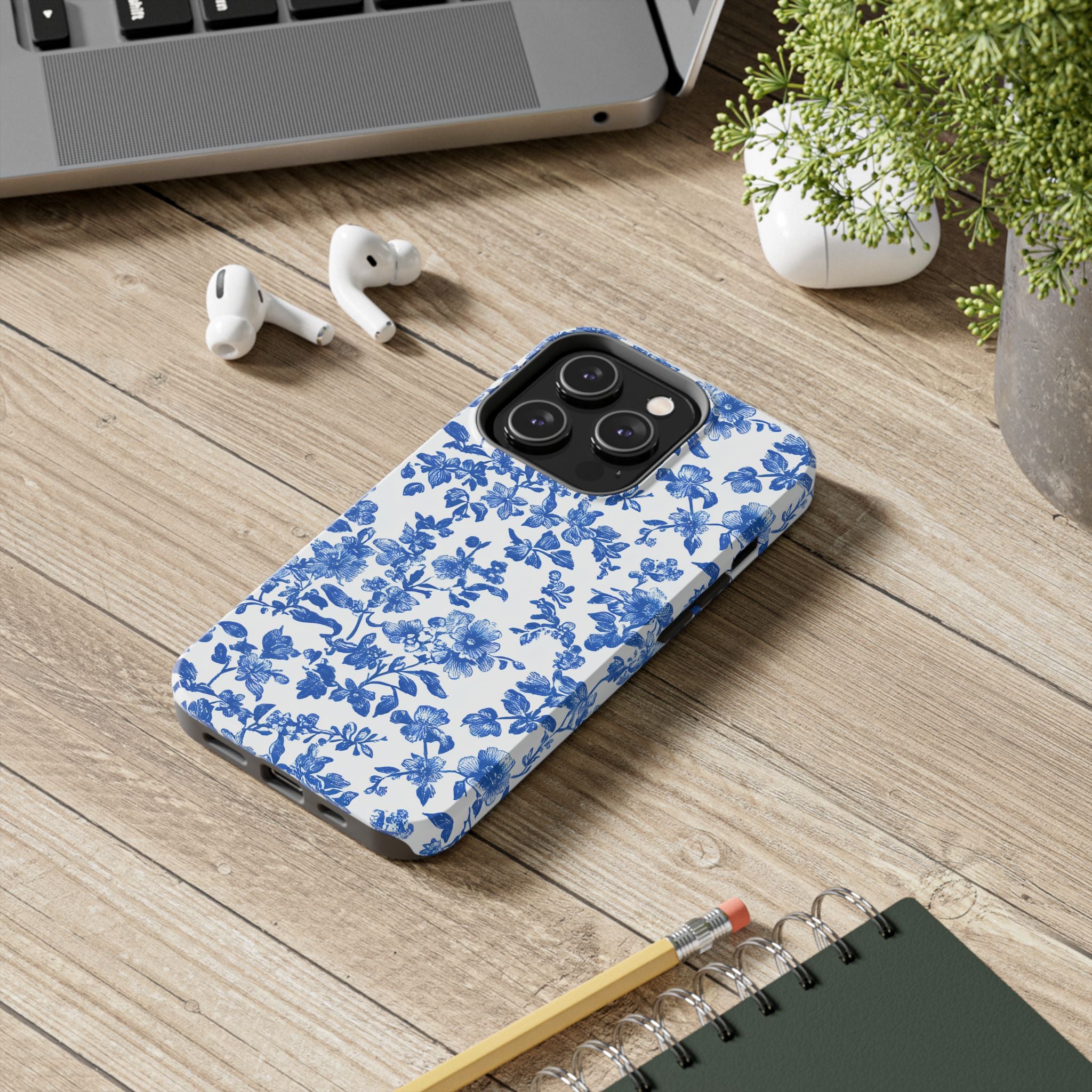 french-toile-floral-tough-iphone-case-blue-iphone-cover-protective-iphone-case-hard-shell-iphone-case-vintage-design-phone-ca