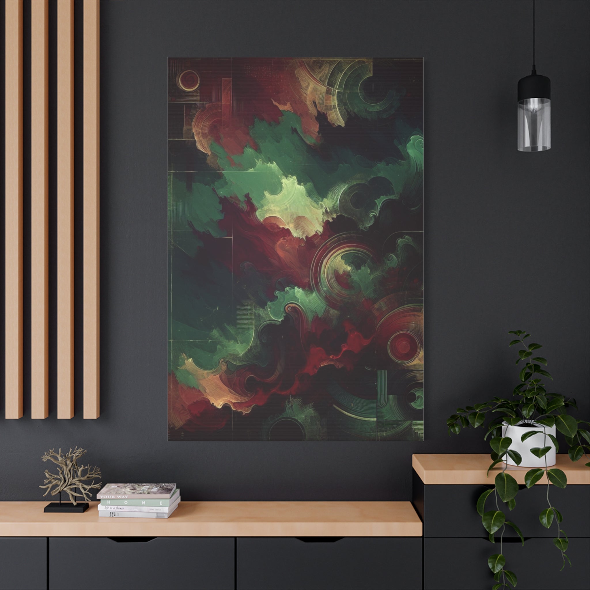canvas-print-abstract-green-and-burgundy-wall-art-living-room-decor-gallery-wrap-canvas-abstract-wall-decor-colorful-art-home