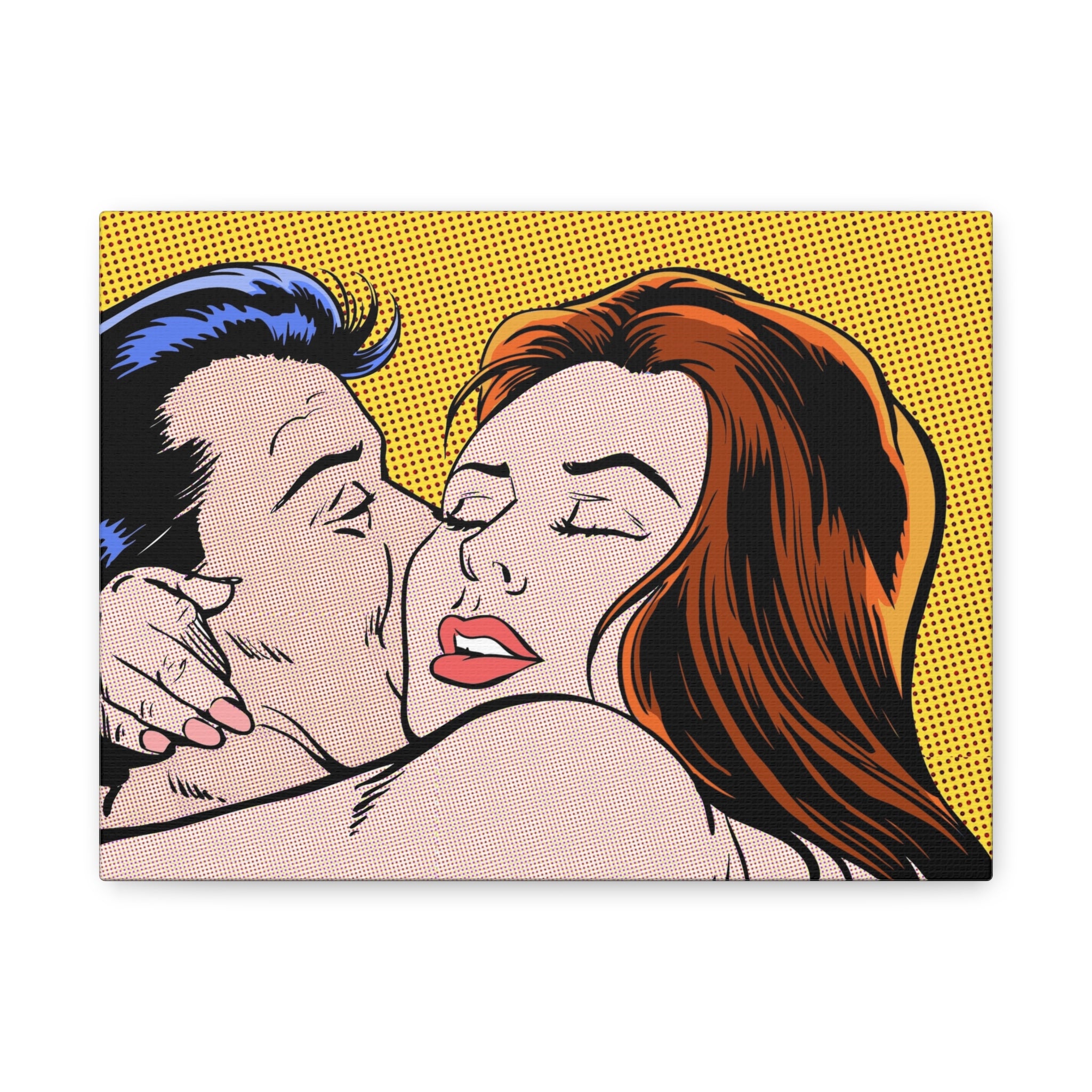 pop-art-canvas-print-retro-wall-art-stretched-matte-canvas-kiss-love-home-decor-wall-decor-poster-decorative-art-gift