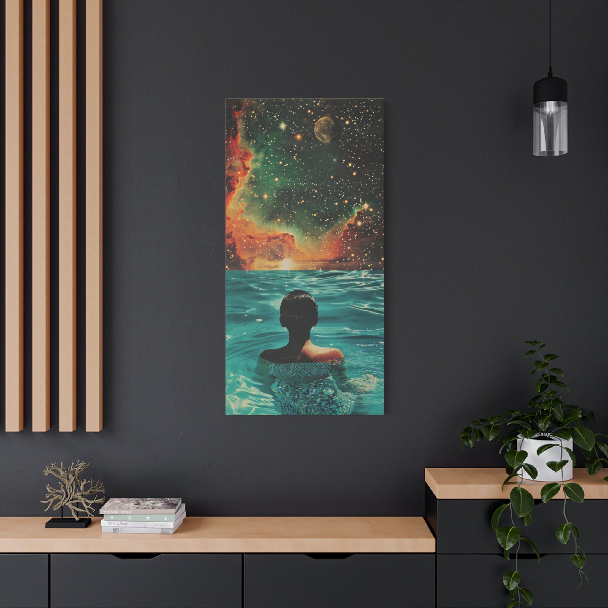 canvas-wall-art-galaxy-swimming-aesthetic-decor-stretched-matte-canvas-unique-home-decoration-space-themed-room-decor-cool-wa