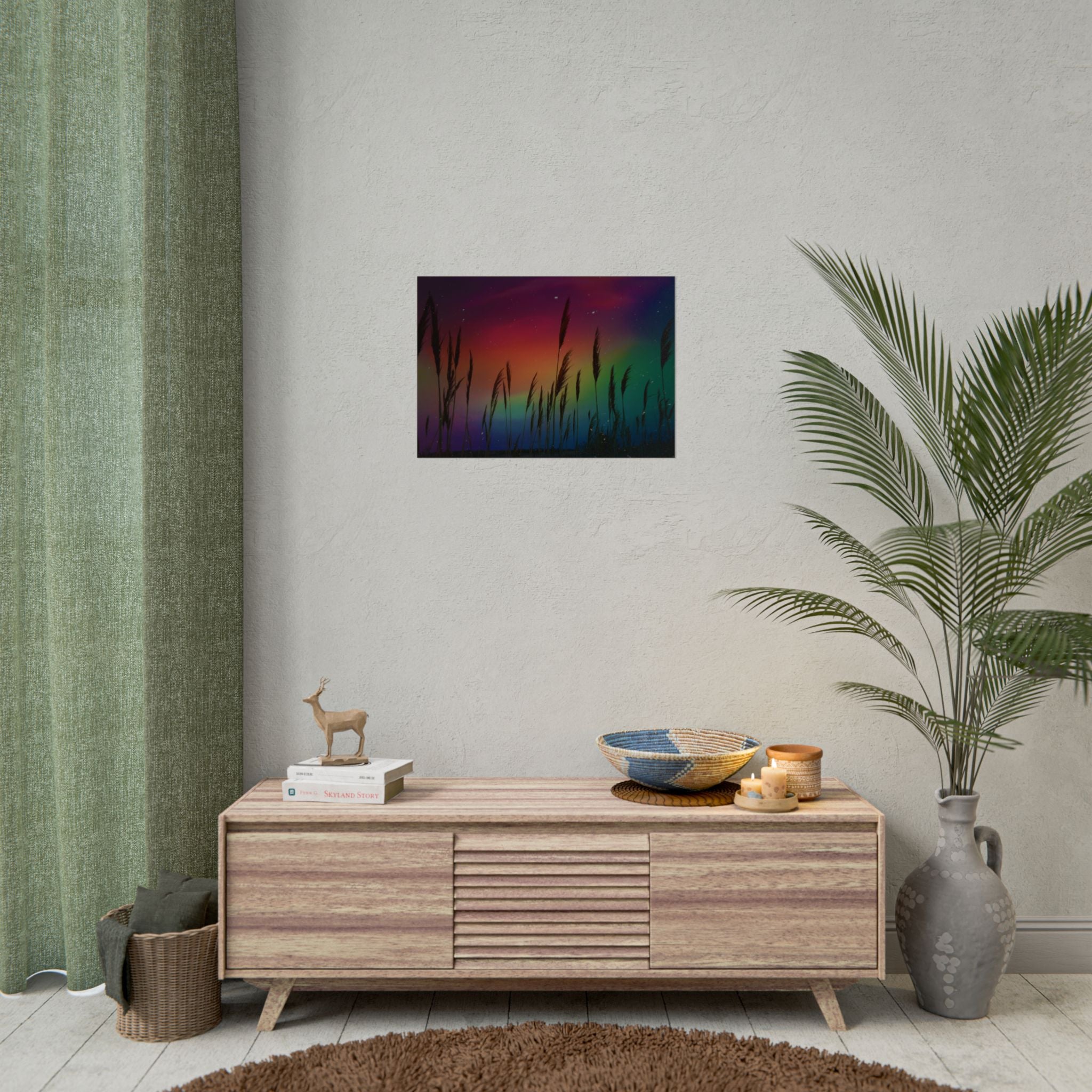 aurora-borealis-poster-wall-art-scenery-northern-lights-poster-print-home-wall-decor-starry-night-picture-housewarming-gifts-