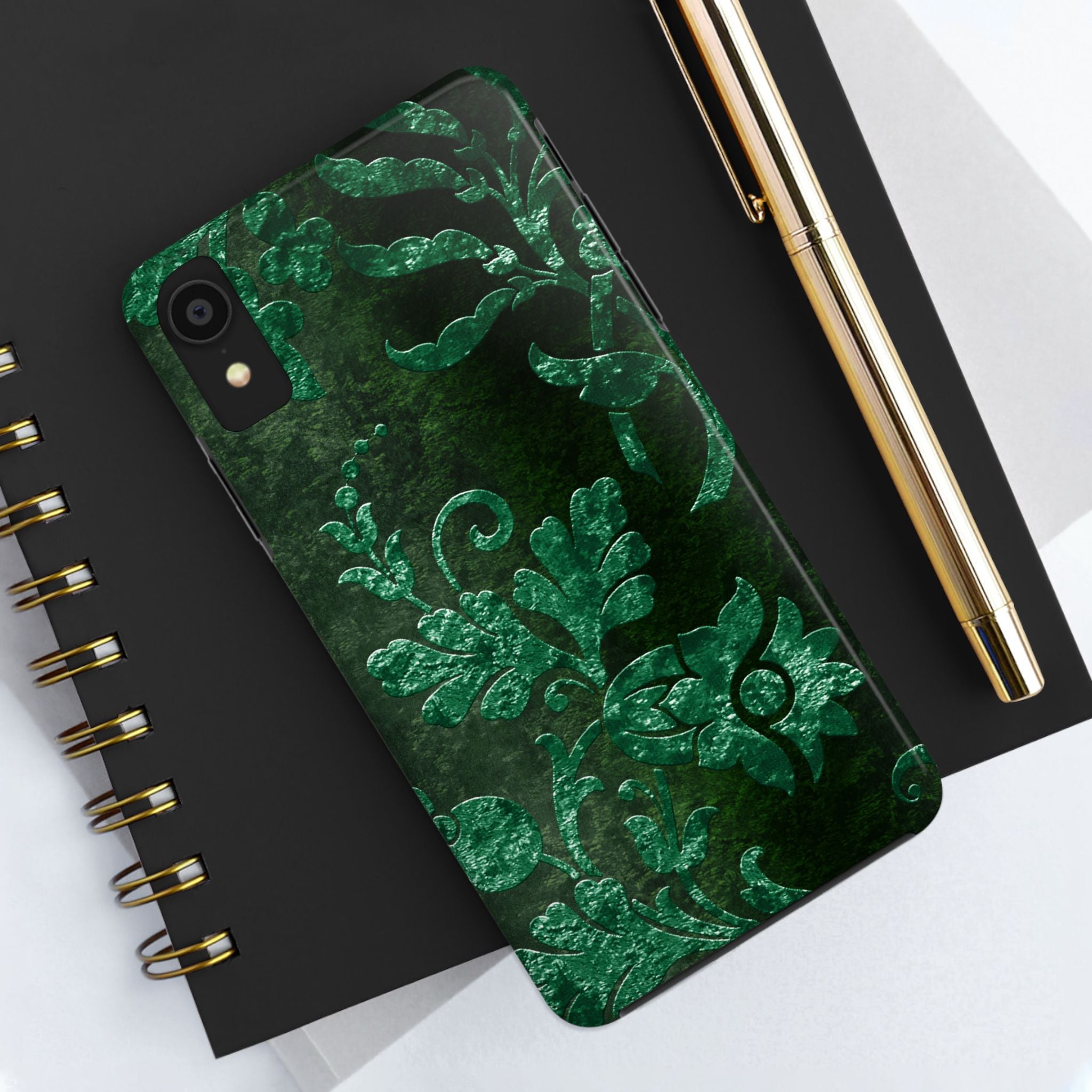 embossed-emerald-velvet-tough-phone-case-protective-iphone-cover-heavy-duty-phone-case-rugged-phone-case-durable-smartphone-c