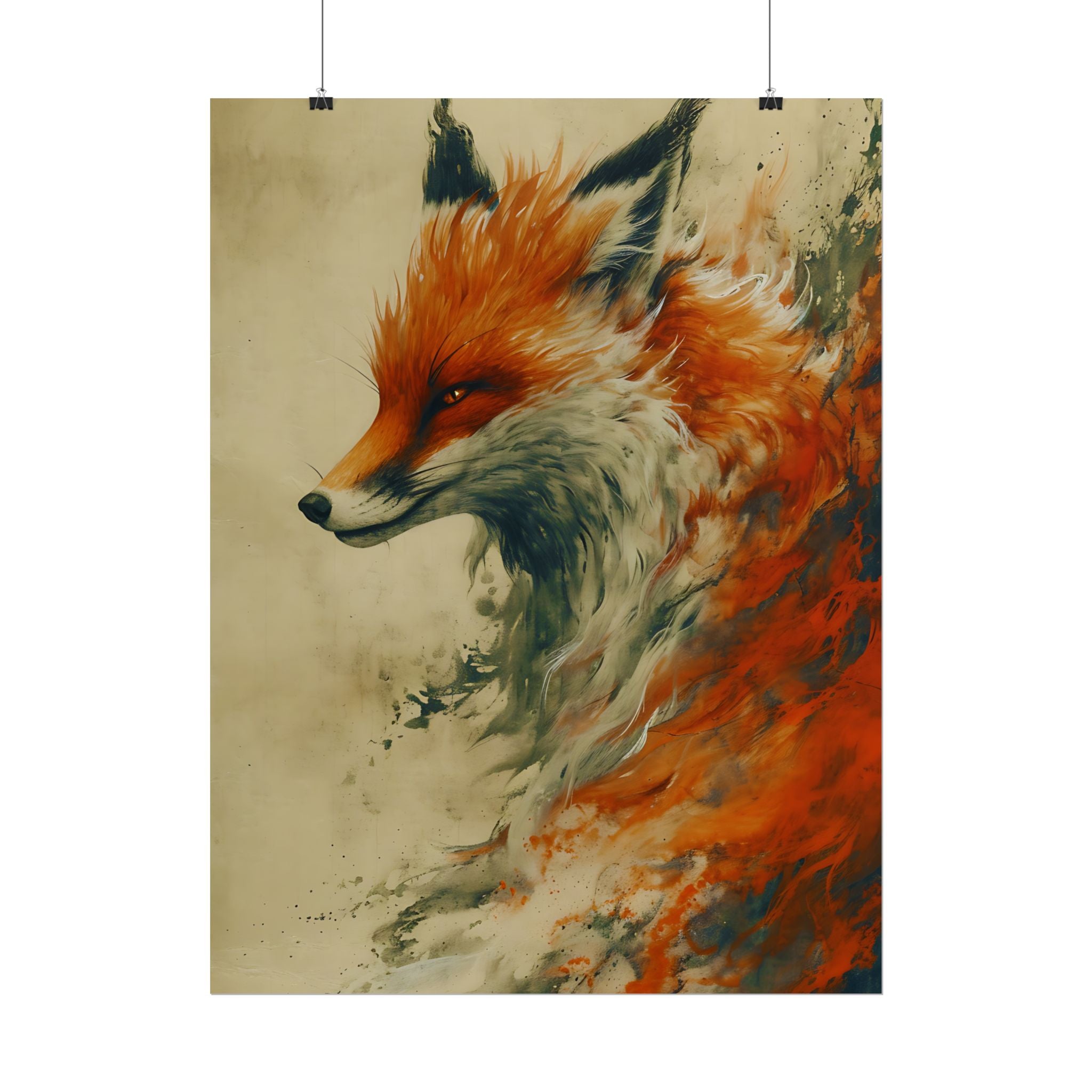 fantasy-red-fox-poster-print-rolled-posters-wall-art-animal-lover-gift-unique-home-decor-wildlife-art-print-fox-lover-birthda