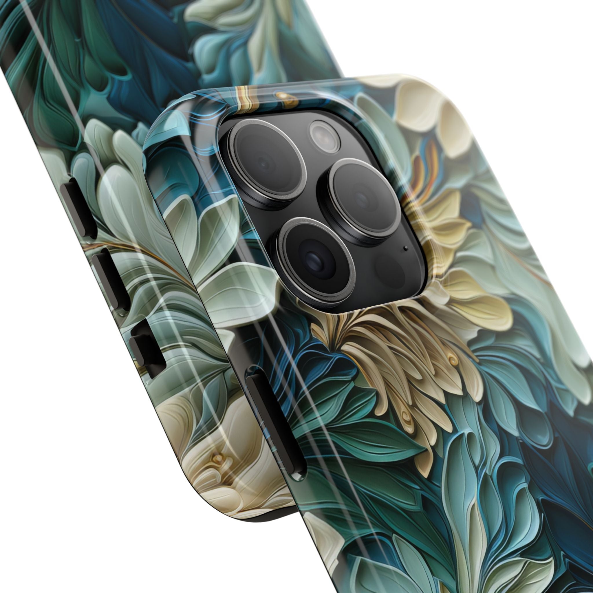 textured-art-nouveau-floral-tough-phone-case-cottagecore-iphone-case-unique-floral-phone-cover-vintage-style-iphone-case-prot