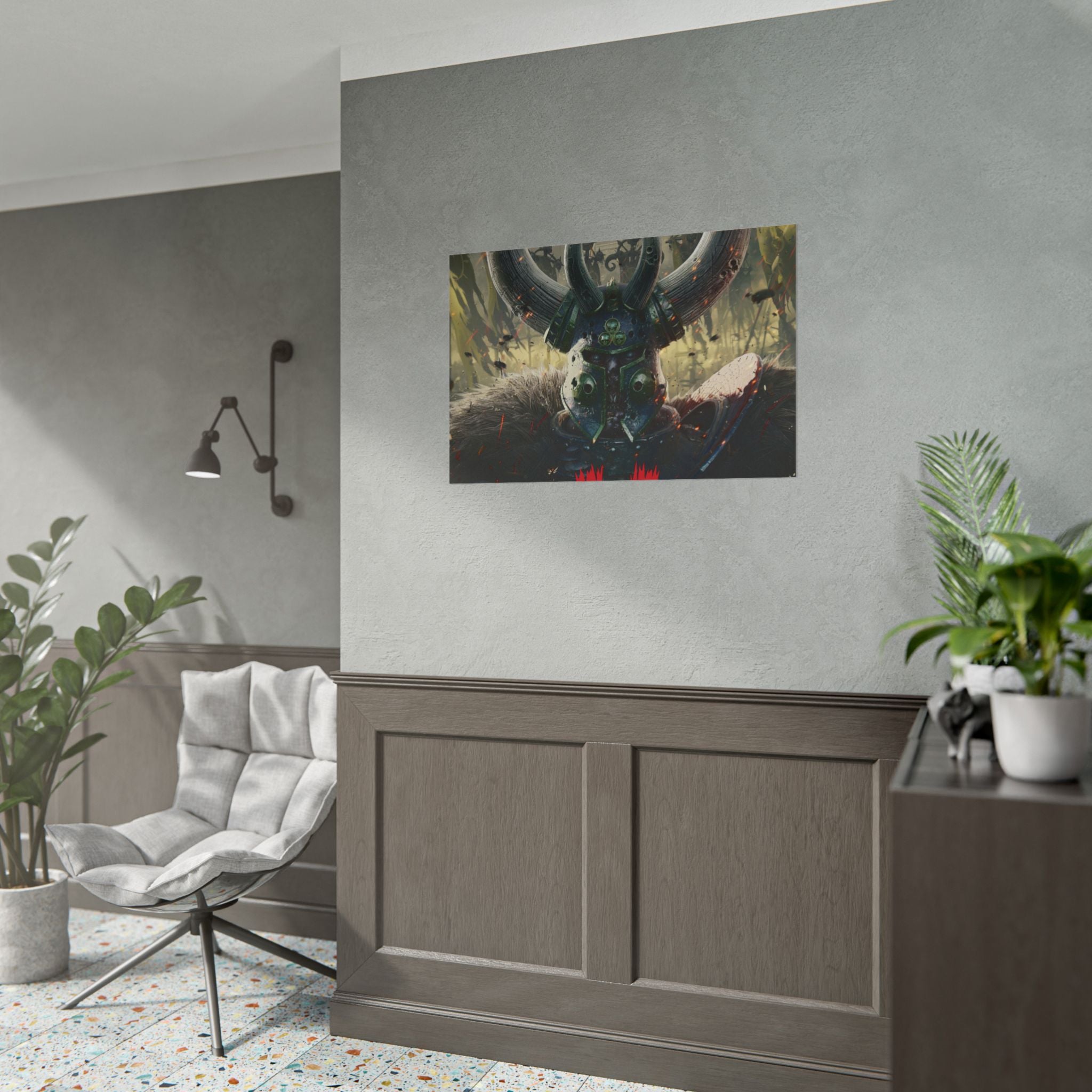 Warhammer Vermintide 2 Chaos Warlord Poster Print — Rolled Wall Art for Gamers & Collectors, Space Marine Wall Art, Gaming Room Decor