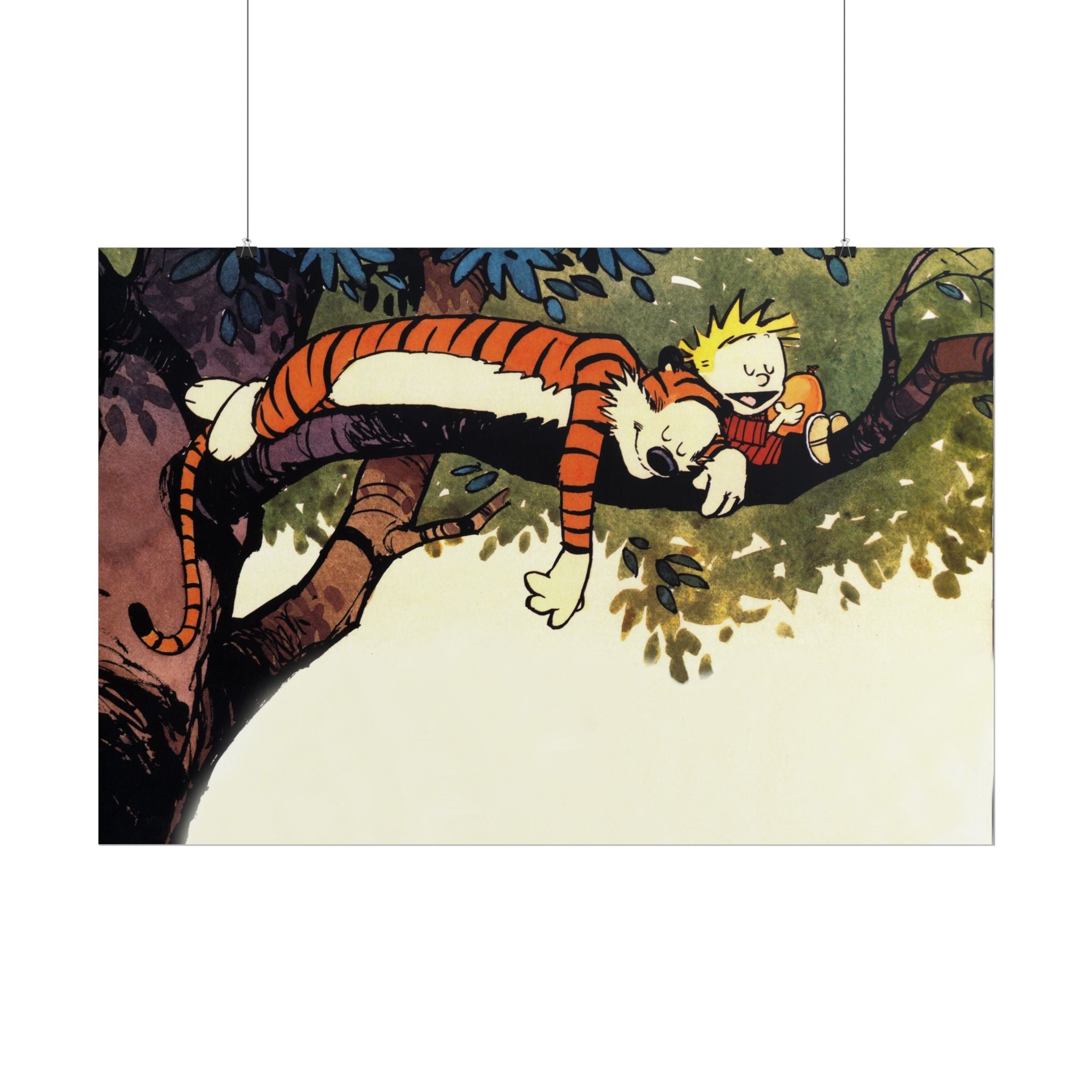 Calvin and Hobbes Poster Wall Art - Nostalgic Cartoon Wall Decor - Unique Birthday Gift for Fans - Timeless Comic Book Art
