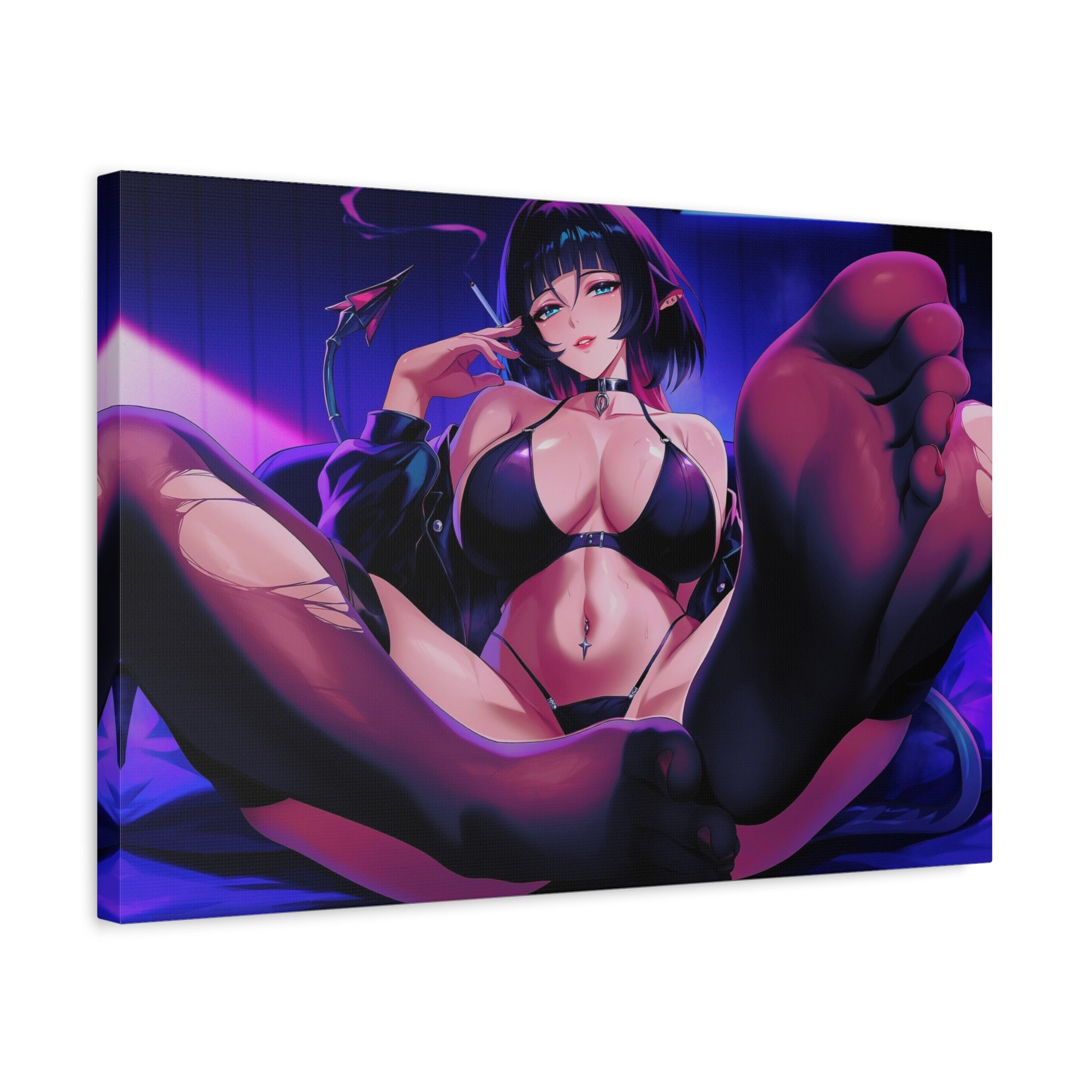 beautiful-sexy-anime-girl-canvas-print-matte-canvas-wall-art-anime-lover-foot-home-decor-anime-girl-poster