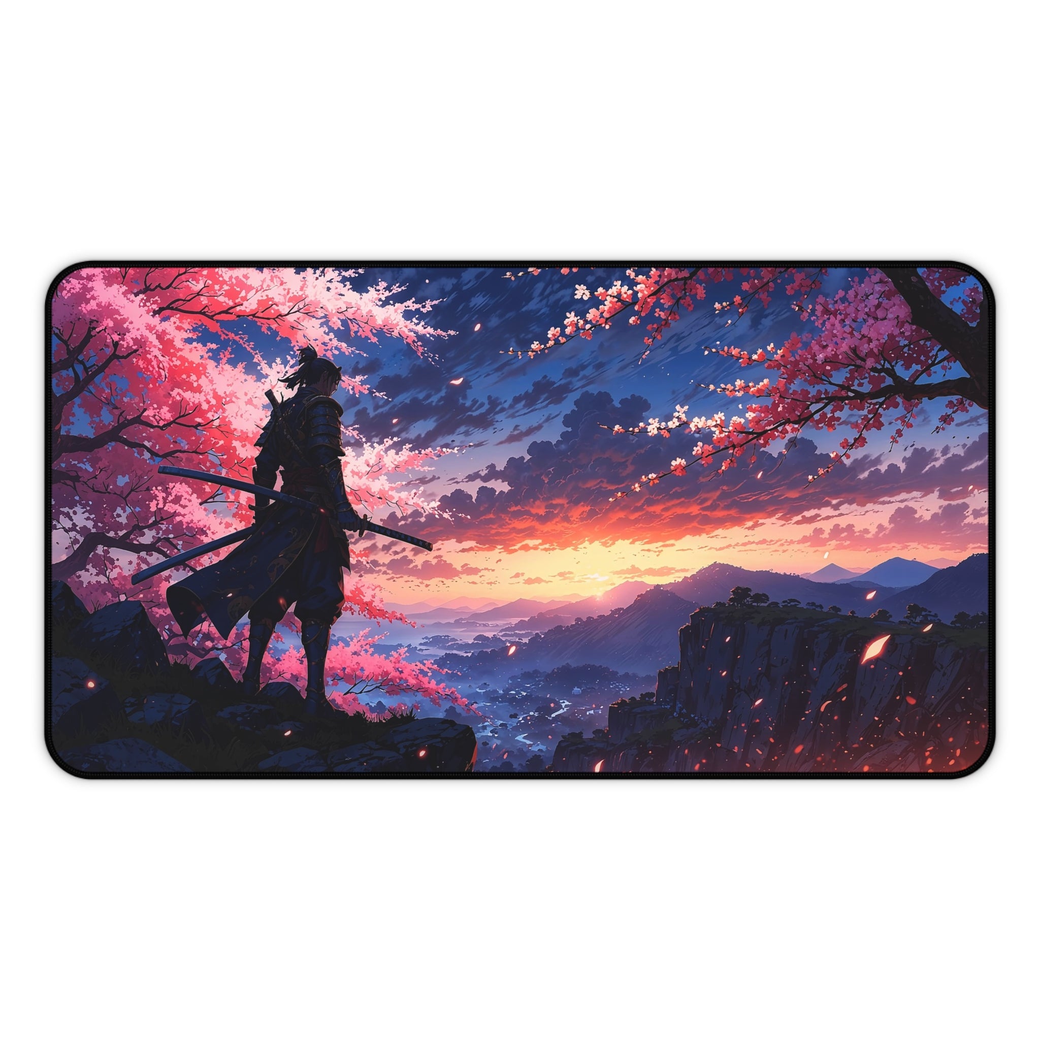 fantasy-samurai-warrior-mouse-pad-japanese-katana-samurai-warrior-desk-mat-japanese-anime-samurai-desk-pad-cherry-blossom