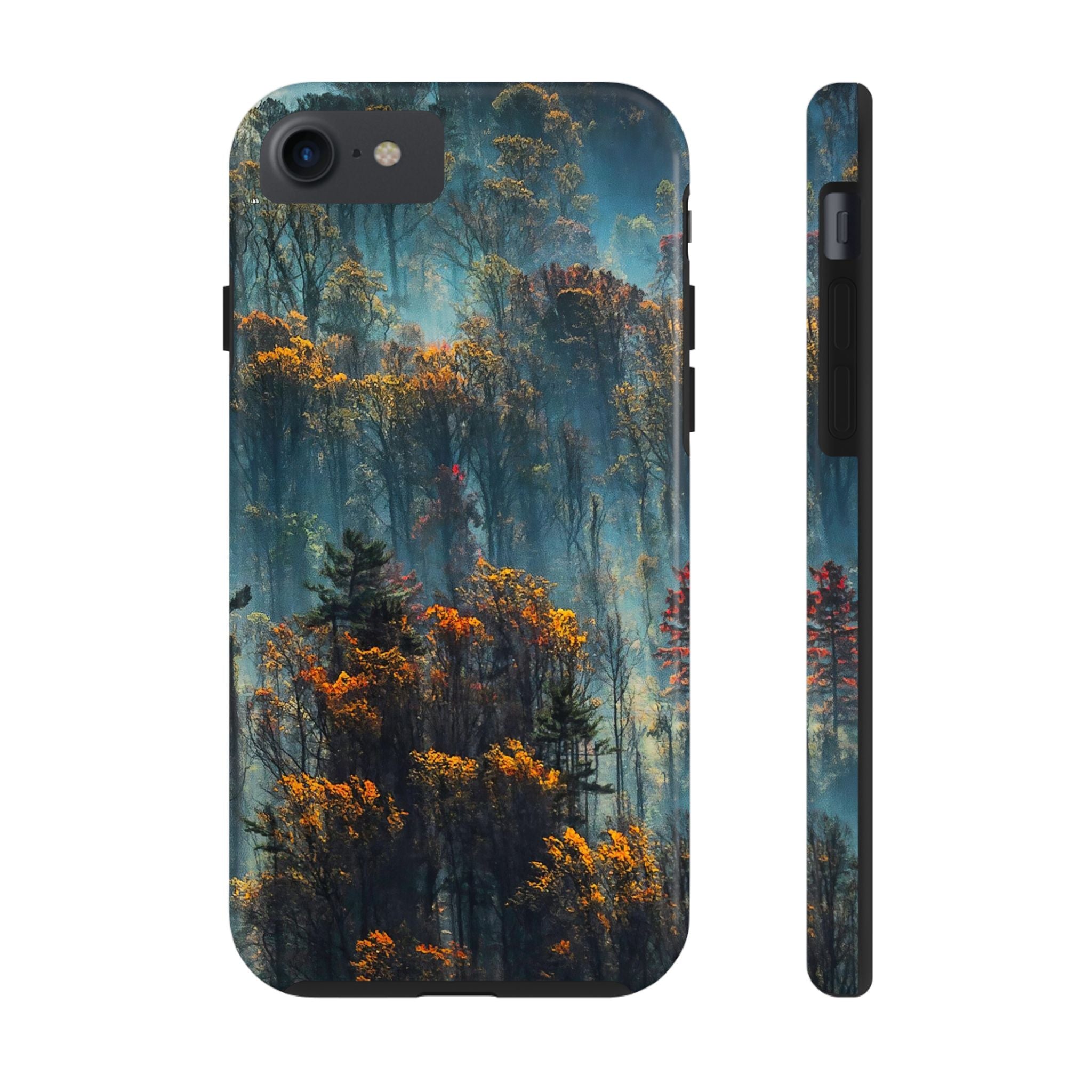 iphone-tough-case-misty-forrest-foggy-fall-iphone-covers-protective-smartphone-cover-nature-lover-gift-adventure-accessory
