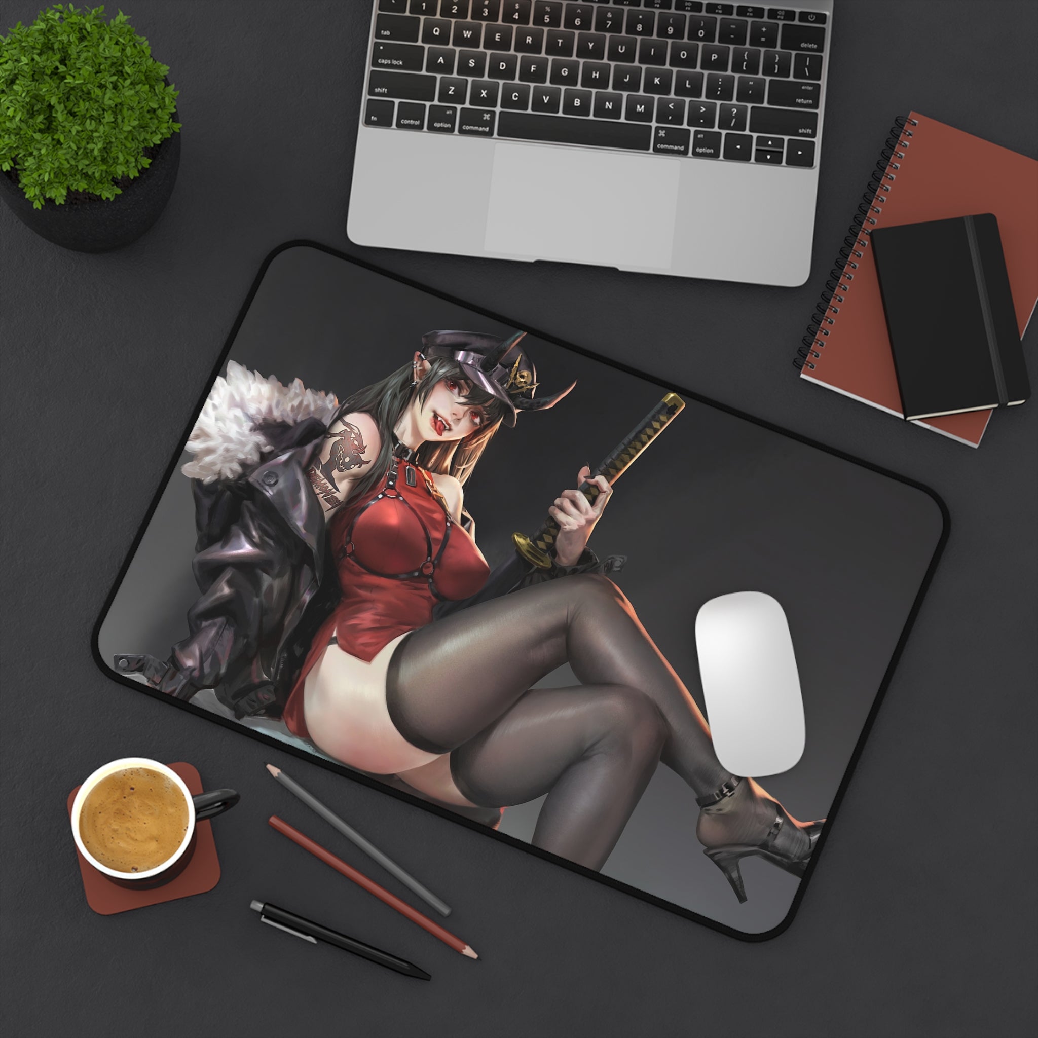 fantasy-samurai-anime-girl-mouse-pad-japanese-katana-samurai-warrior-desk-mat-japanese-anime-samurai-girl-desk-pad