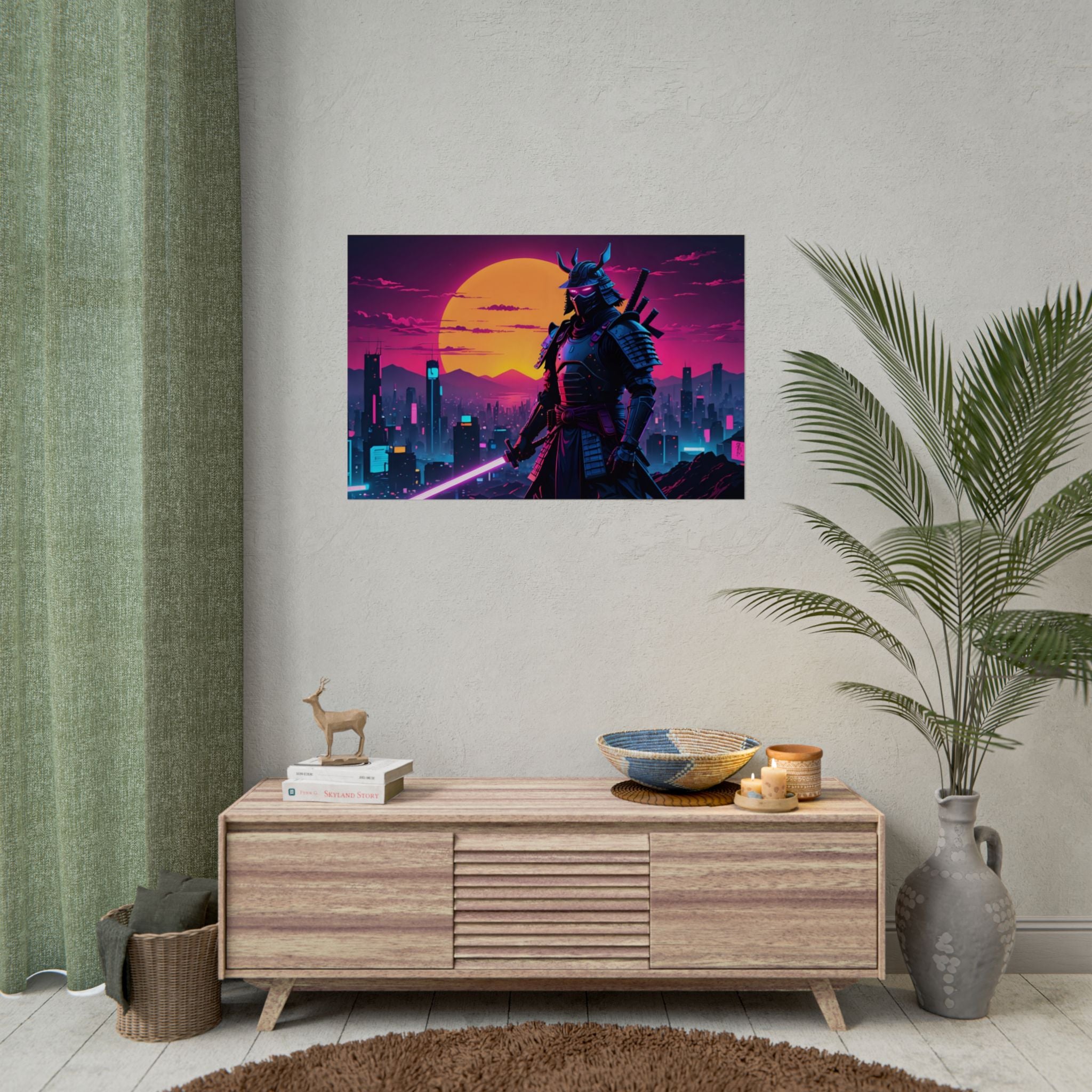 samurai-retrowave-poster-print-synthawave-wall-art-poster-gift-for-anime-fans-home-decor-japanese-art-retro-aesthetic-lightsa