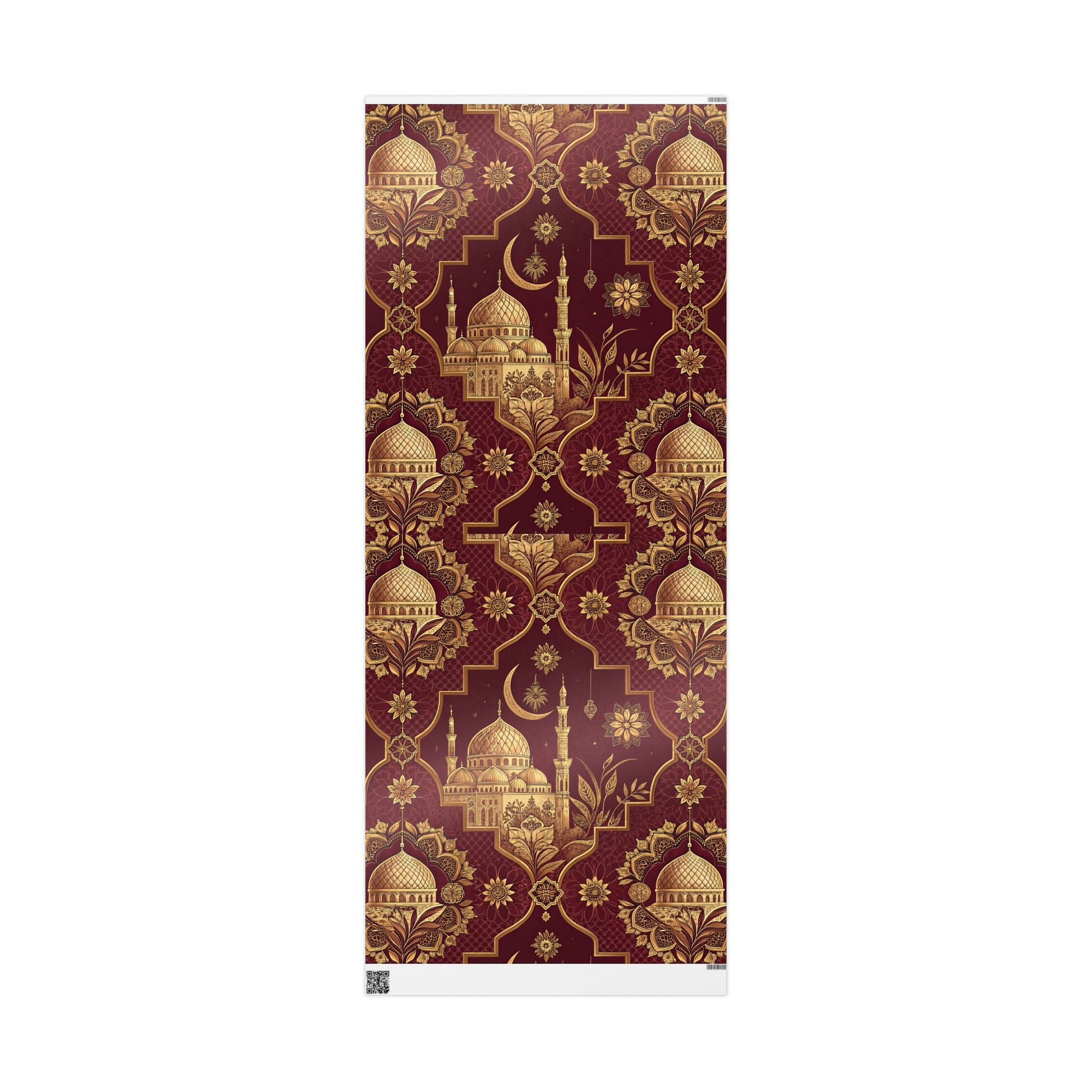 ramadan-night-wrapping-papers-islamic-celestial-gift-wrap-mosque-silhouette-eid-holiday-supplies-festive-present-packaging-re
