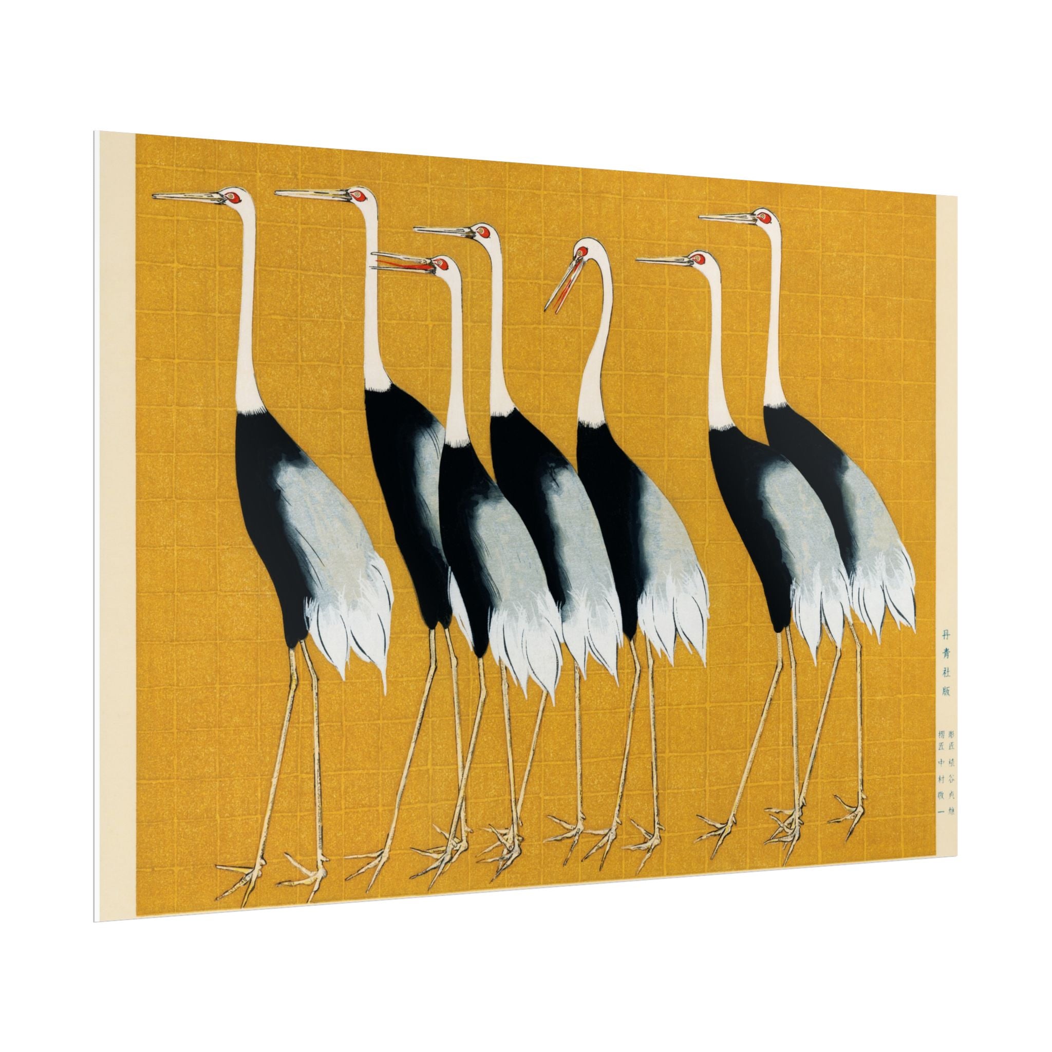 Japanese Red Crown Crane Poster Wall Art, Home Decor, Housewarming Gift, Poster Print, Japanese Poster Wall Decor