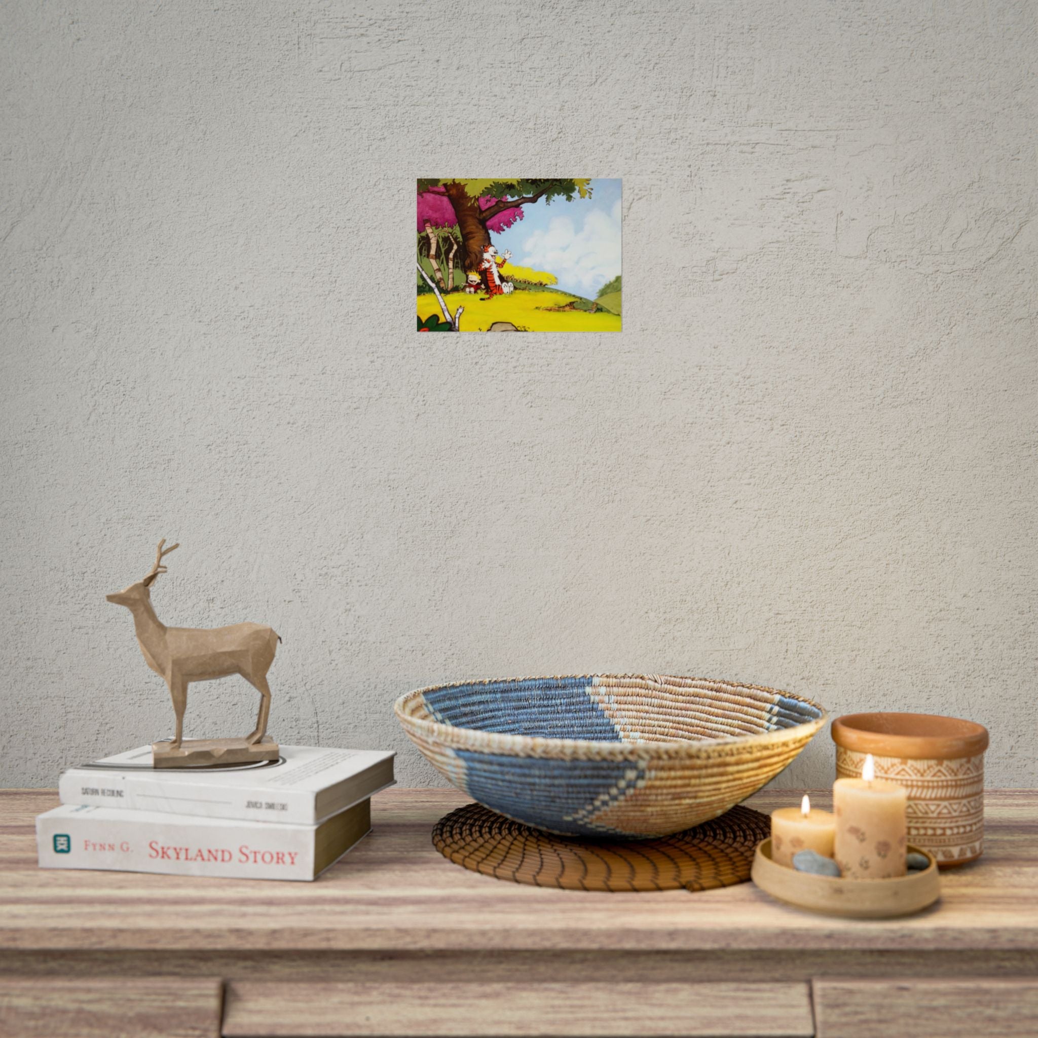 Calvin and Hobbes Poster Wall Art - Nostalgic Cartoon Wall Decor - Unique Birthday Gift for Fans - Timeless Comic Book Design