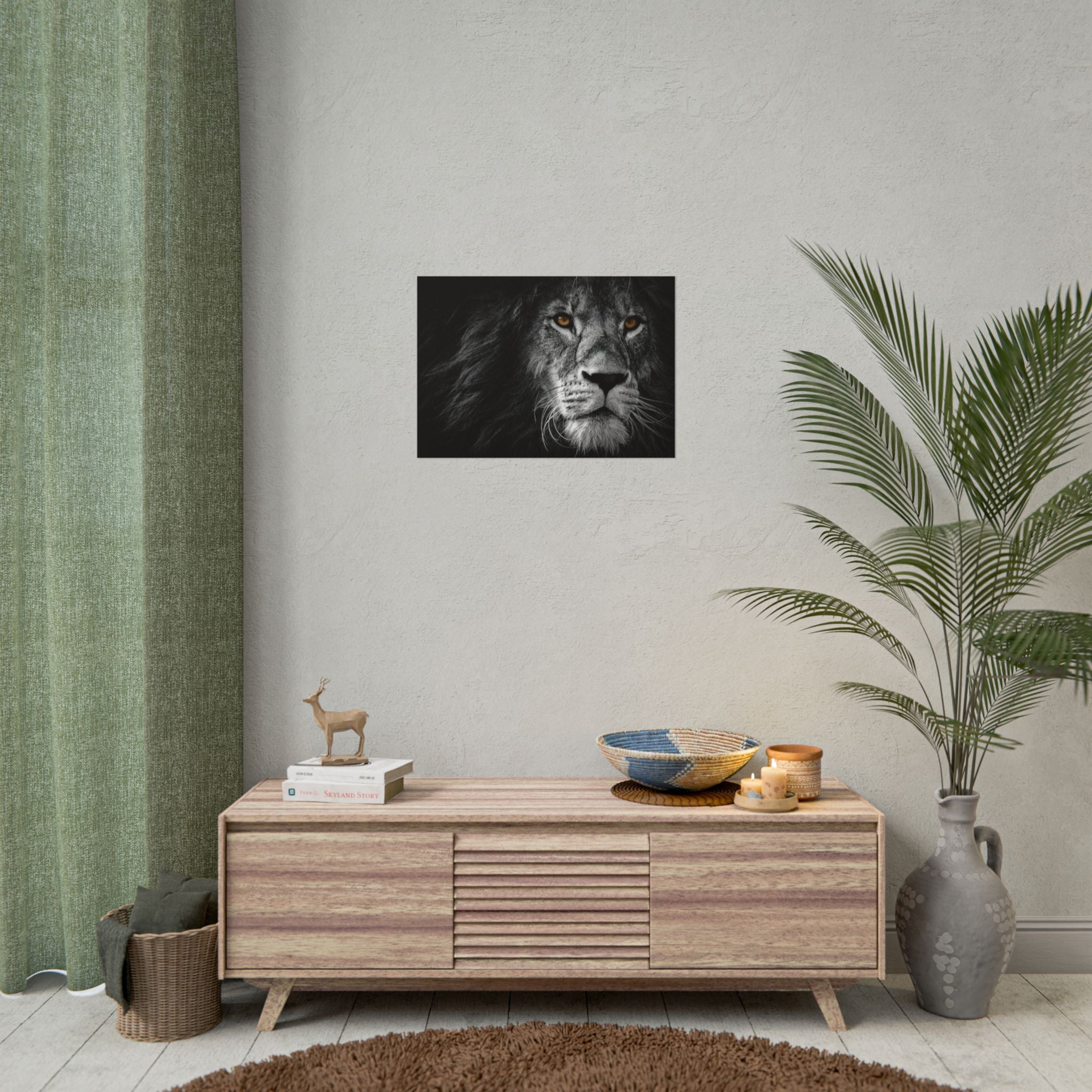 poster-print-lion-wall-art-black-and-white-monochrome-decor-living-room-decor-lion-poster-jungle-animal-art-print-wildlife-sa