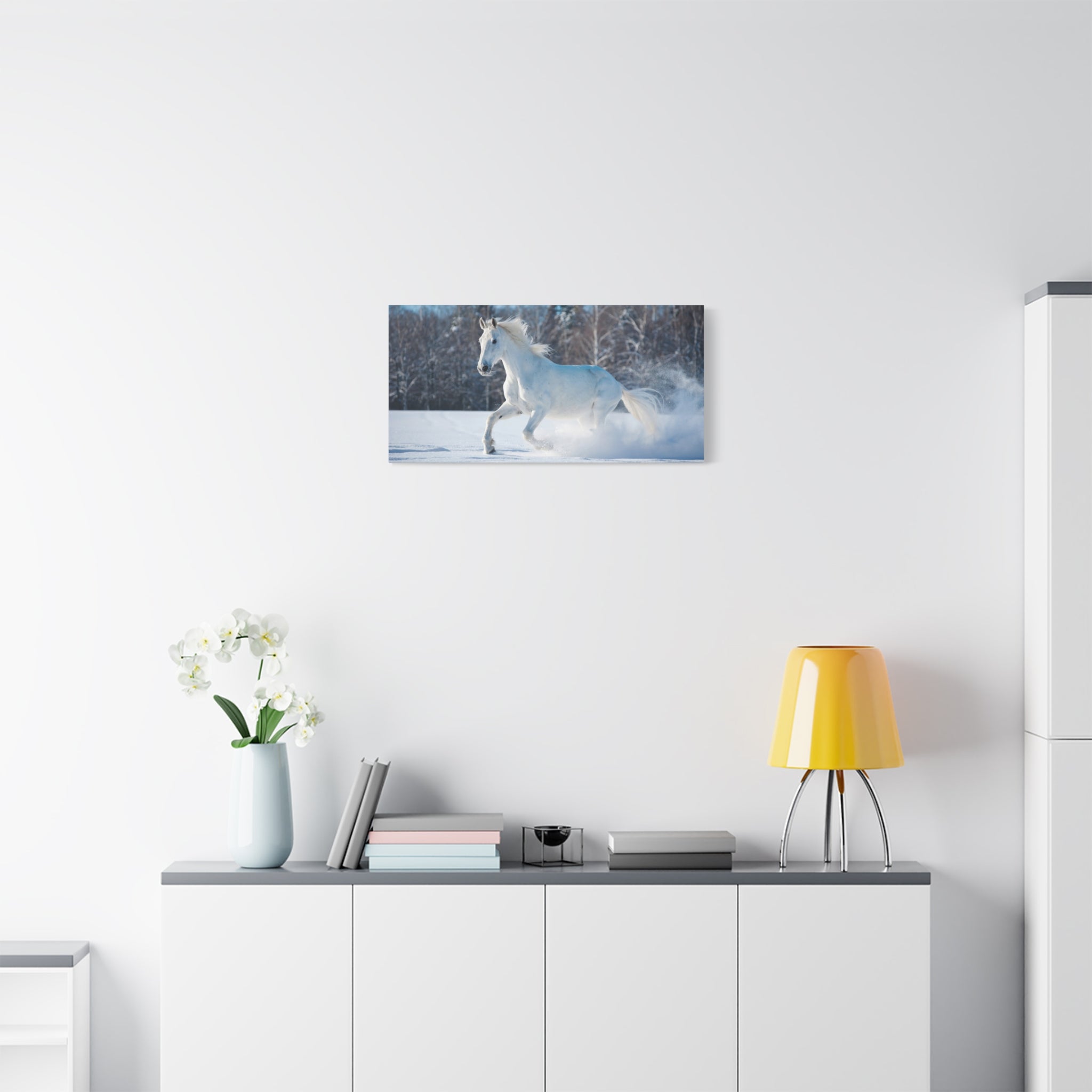 canvas-print-white-horse-winter-wall-art-home-decor-nature-decor-matte-stretched-canvas-alternative-horse-wall-decor-wildlife