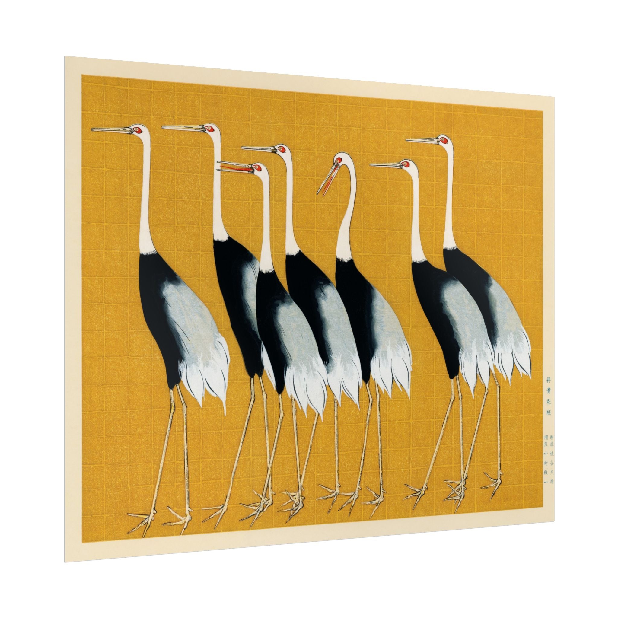 Japanese Red Crown Crane Poster Wall Art, Home Decor, Housewarming Gift, Poster Print, Japanese Poster Wall Decor