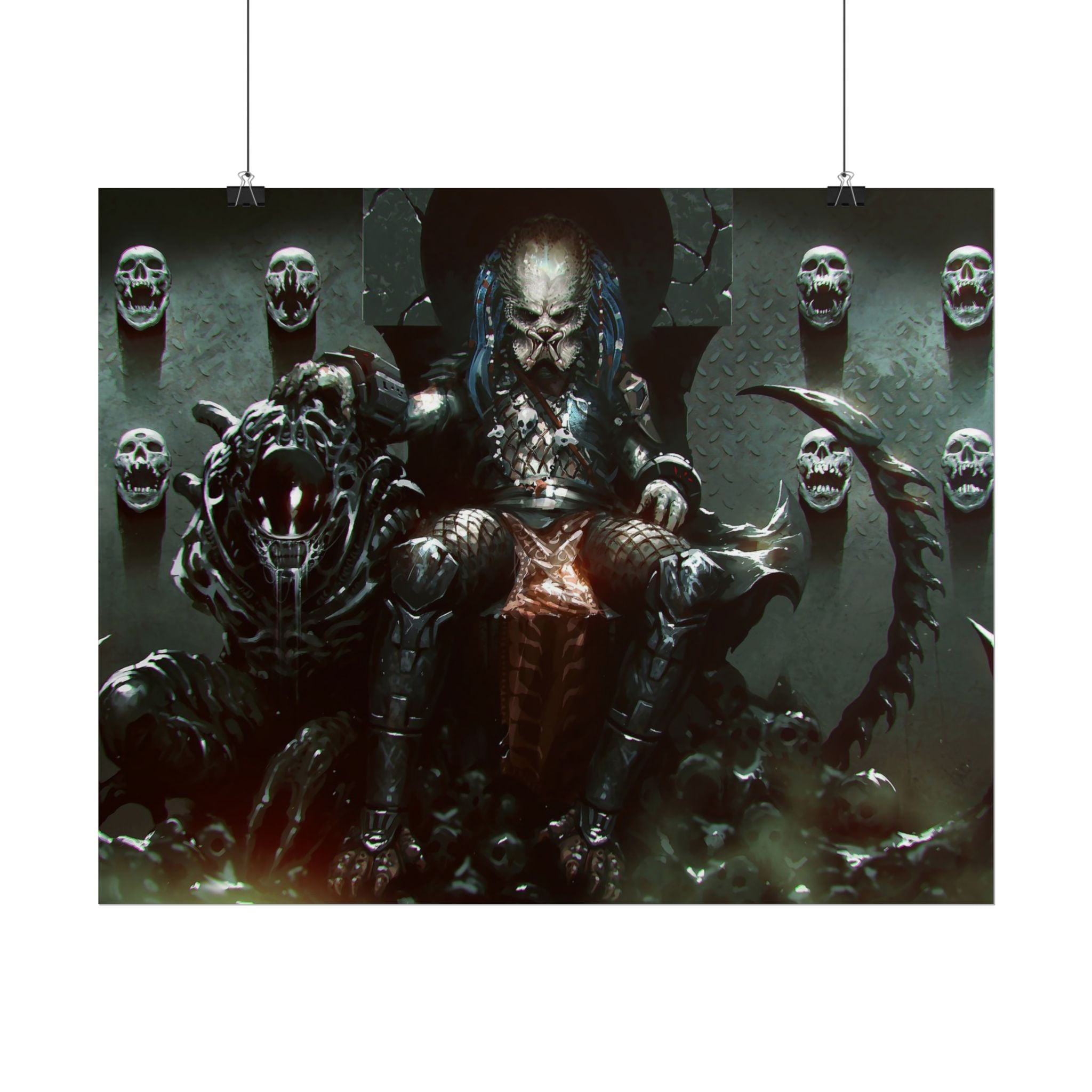 predator-alien-poster-art-xenomorph-movie-poster-print-alien-wall-art-sci-fi-home-decor-geek-wall-decor